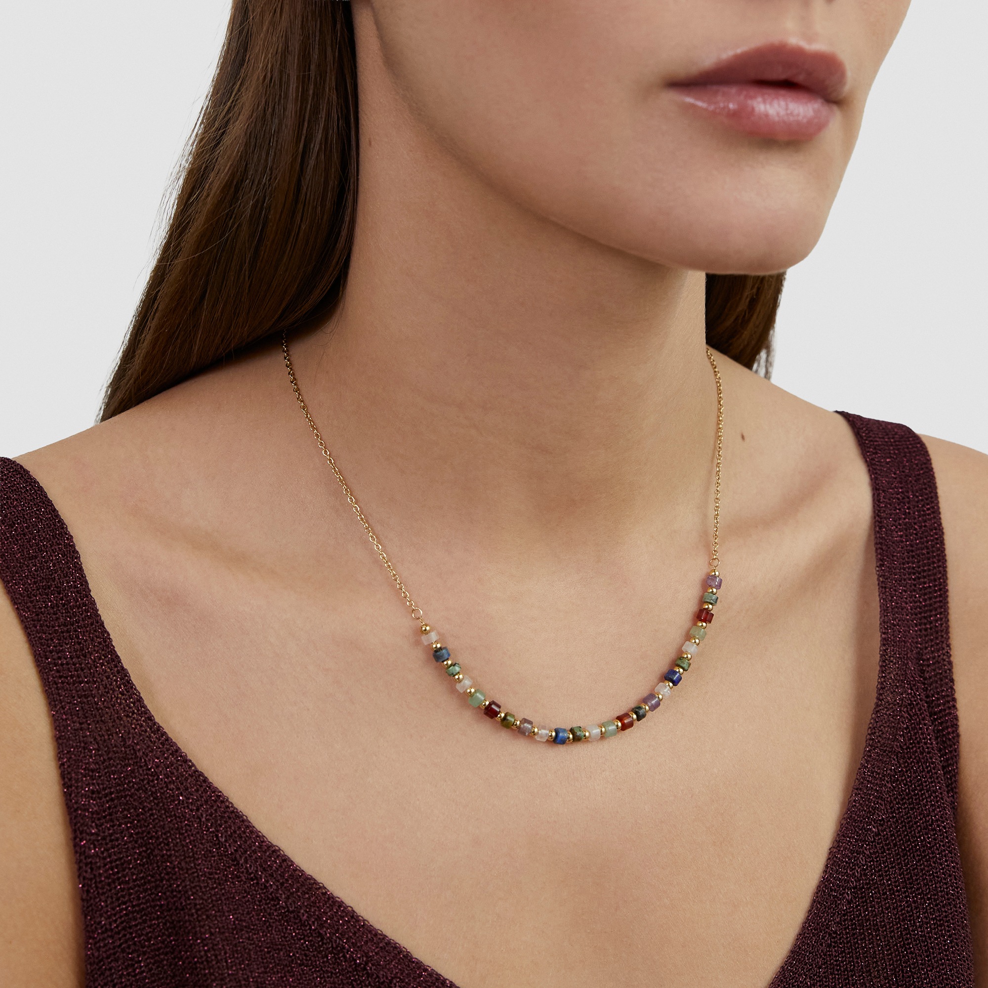 s.Oliver Kette ohne Anhänger »Colorful Beads« mit Glasperle