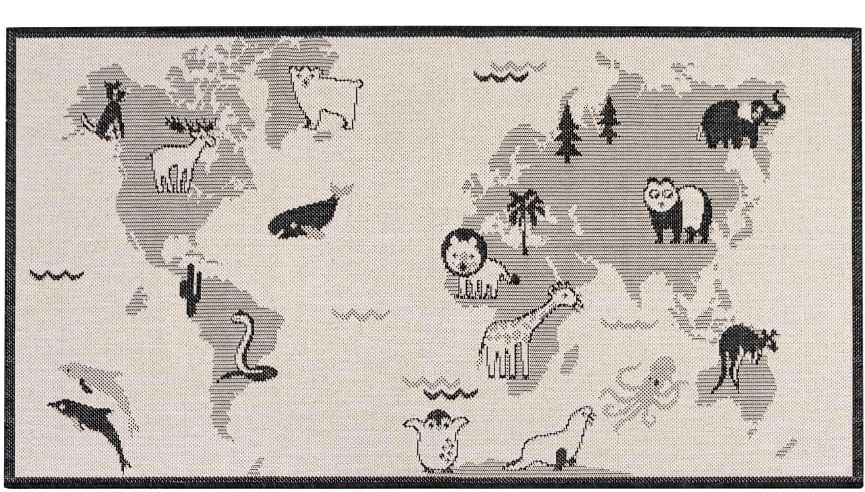 Primaflor-Ideen in Textil Kinderteppich »LINIA - Weltkarte« rech...