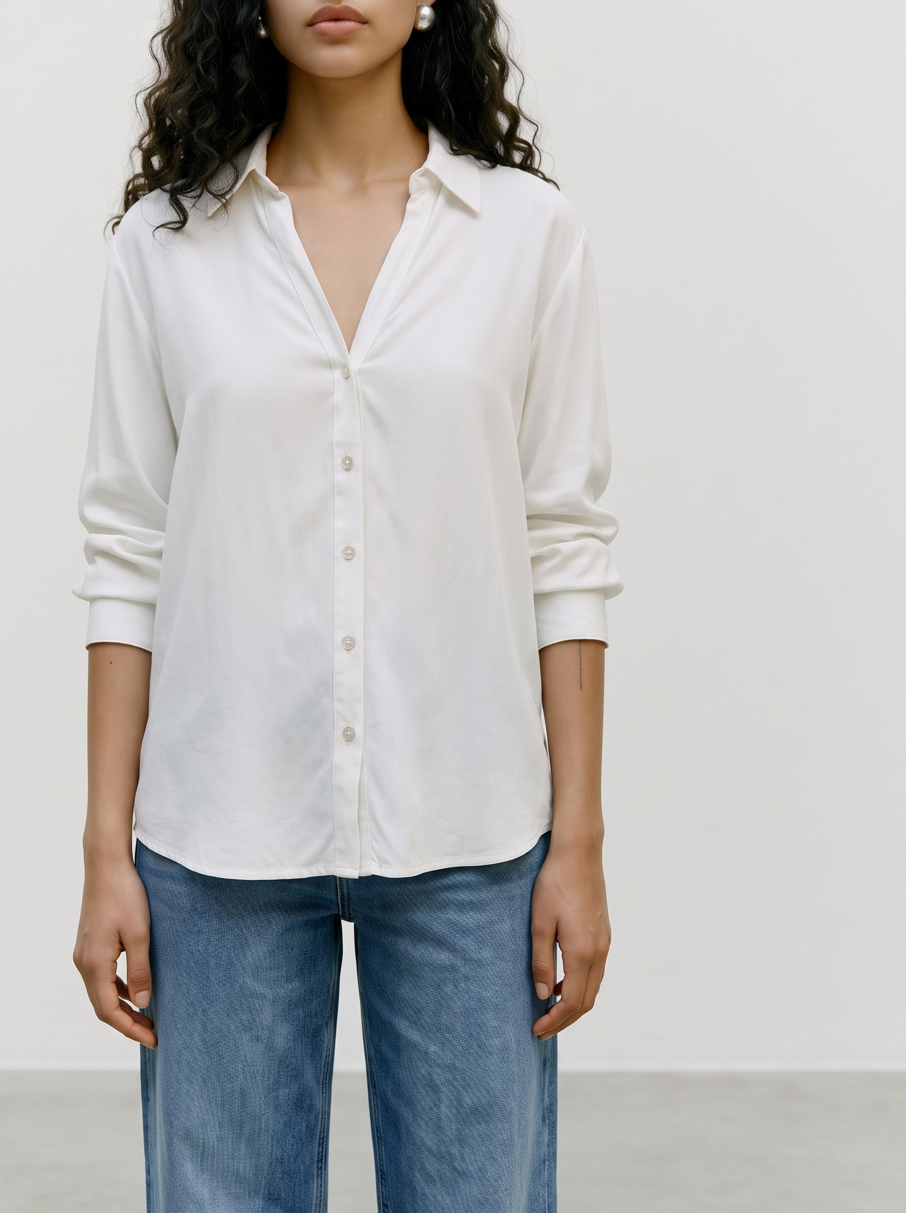Vero Moda Langarmbluse "VMAURA LS SHIRT WVN NOOS" Viskose, regular fit