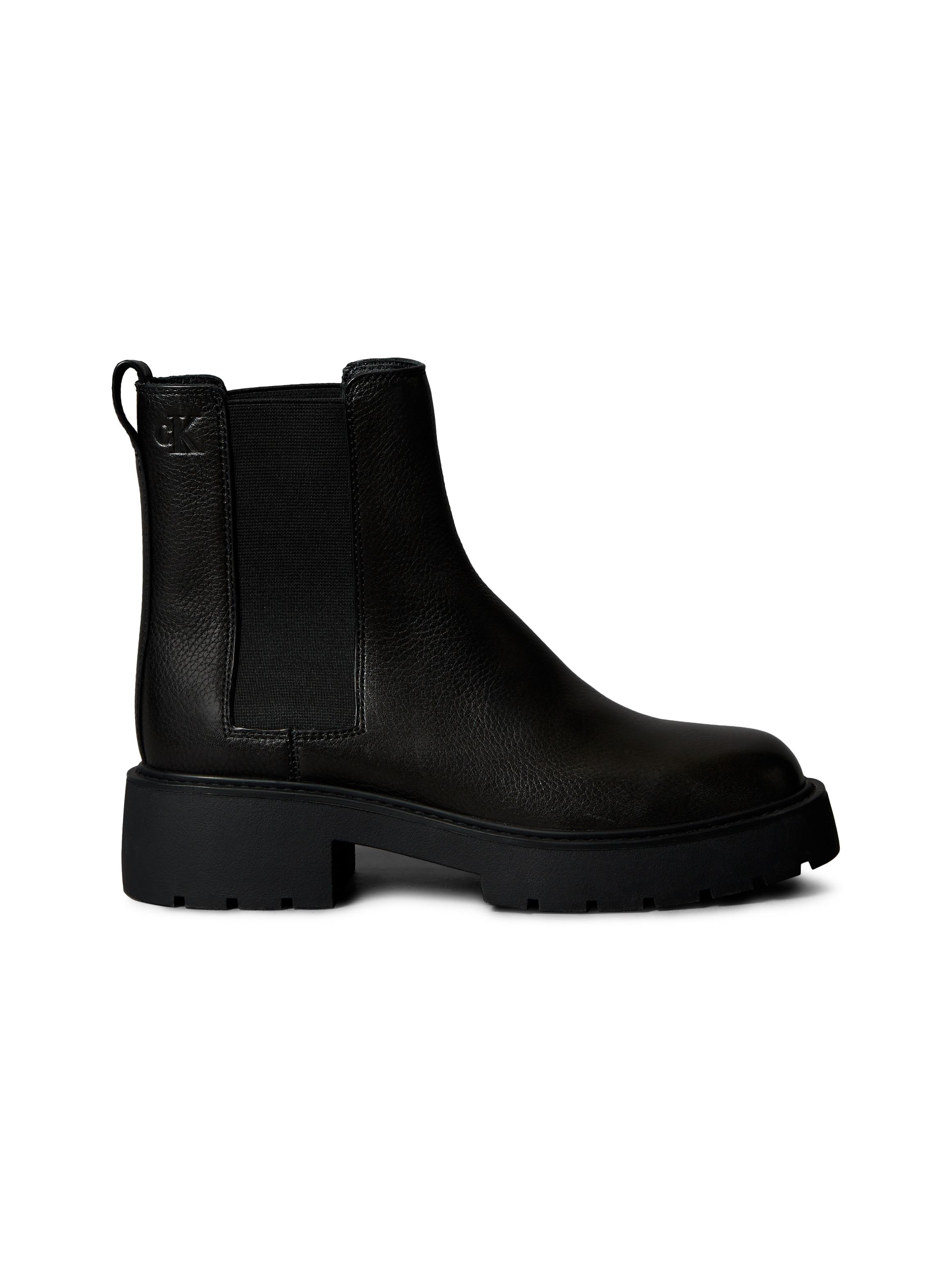 Calvin Klein Jeans Chelseaboots »CHUNKY CHELSEA BOOT LTH«, Schlupfboots, Stiefelette mit Anziehlasche