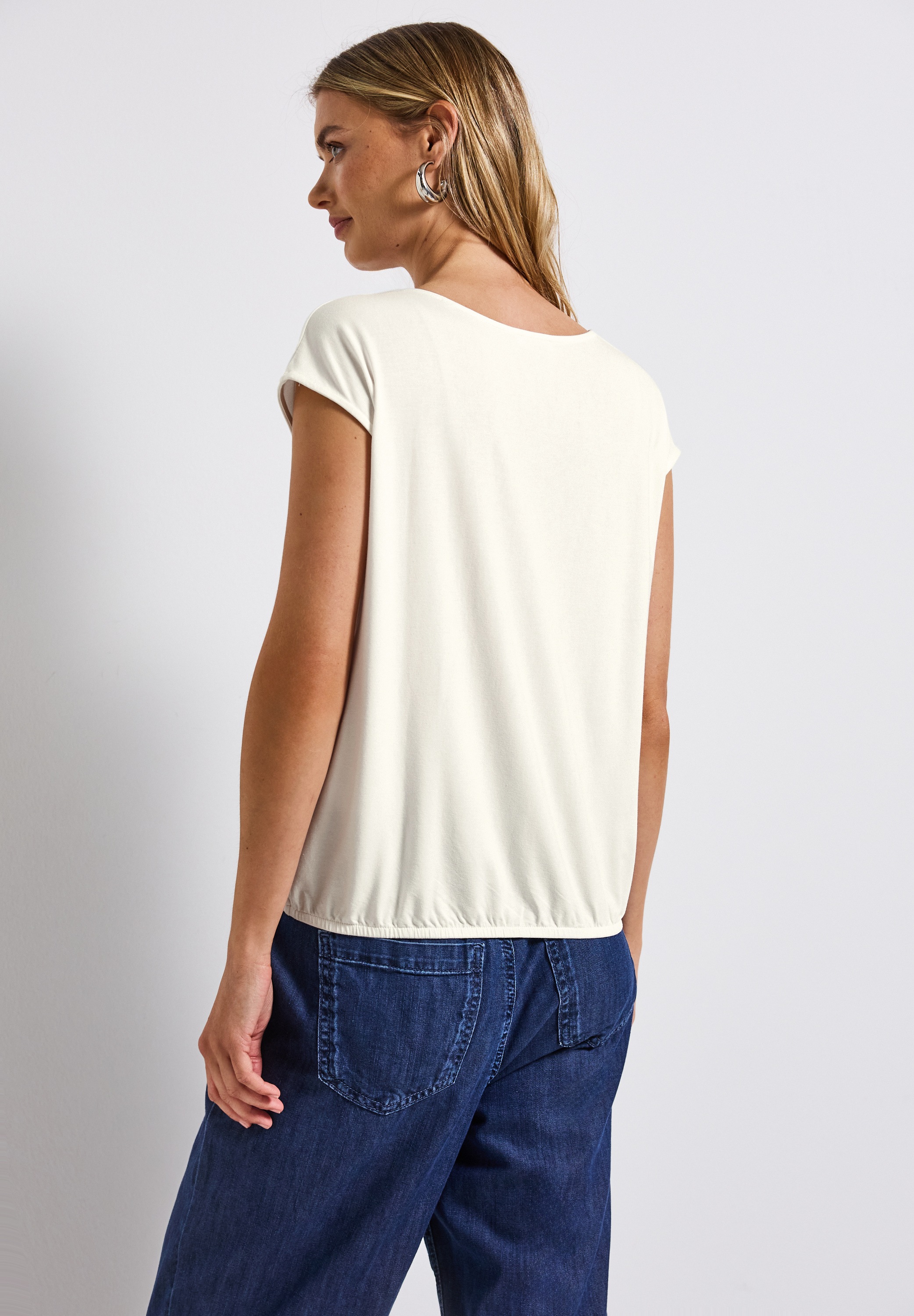 STREET ONE T-Shirt, bestehend aus einem Materialmix günstig online kaufen