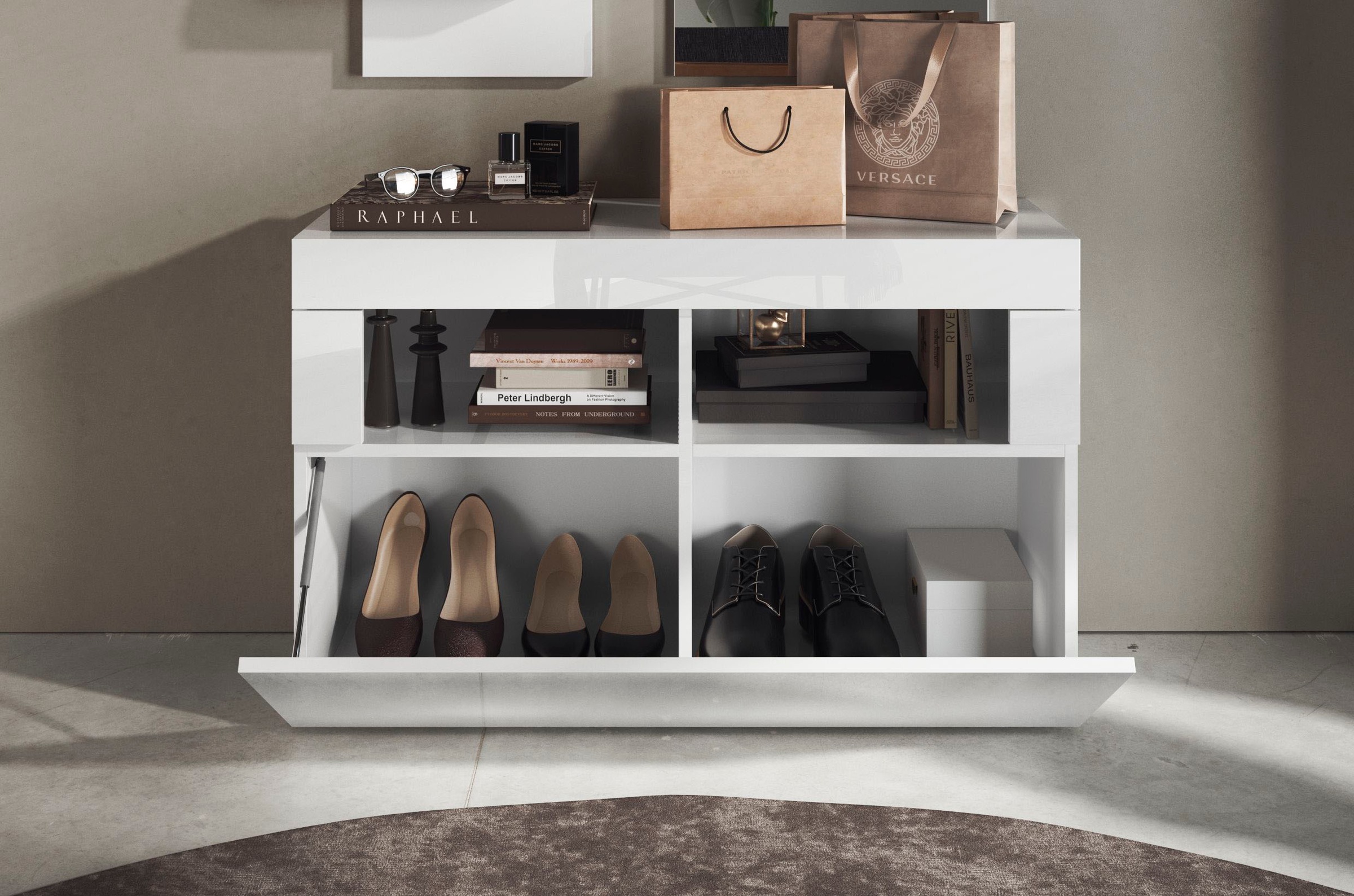 Home affaire Garderobenschrank "Basic, Breite 91 cm, Höhe 59 cm, Schuhbank günstig online kaufen