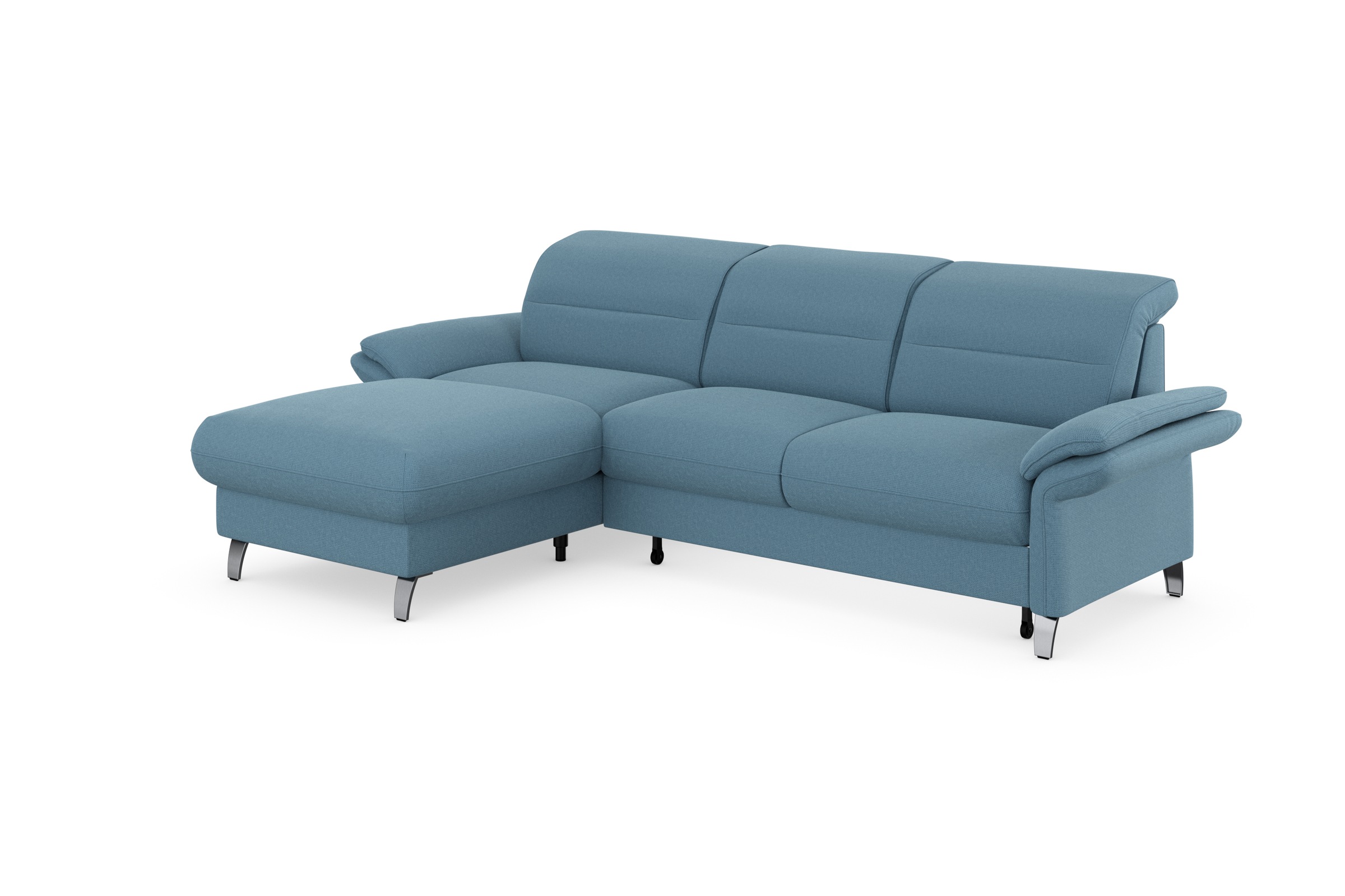 sit&more Ecksofa »Grenoble L-Form mit Federkern«, wahlweise mit Bettfunktion, Bettkasten, Arm- und Kopfteilverstellung