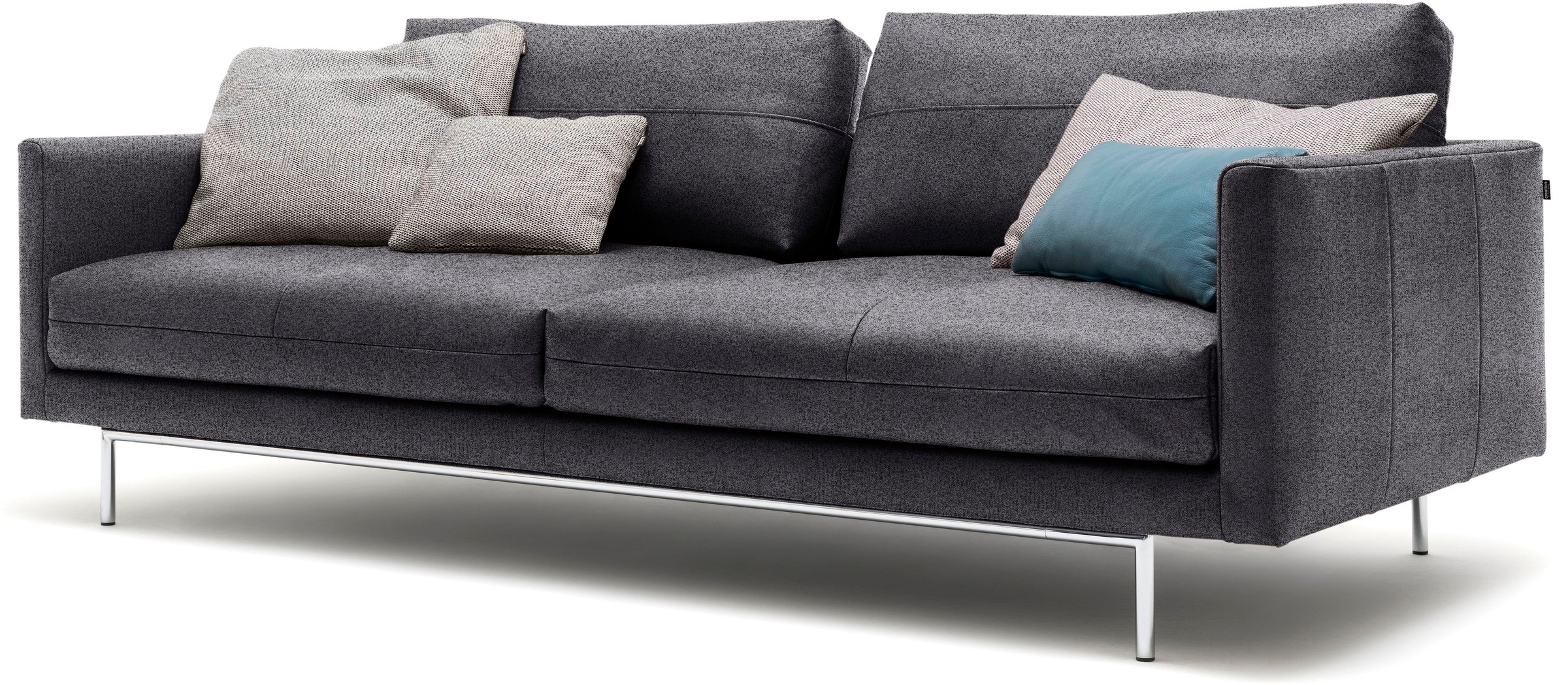 Creation BY ROLF BENZ 3-Sitzer »CR.414, Designsofa, edles Sofa, Loungesofa, Ledersofa, klares Design«, aus Leder oder Chenille, erstklassiger Sitzkomfort, legere Polsterung