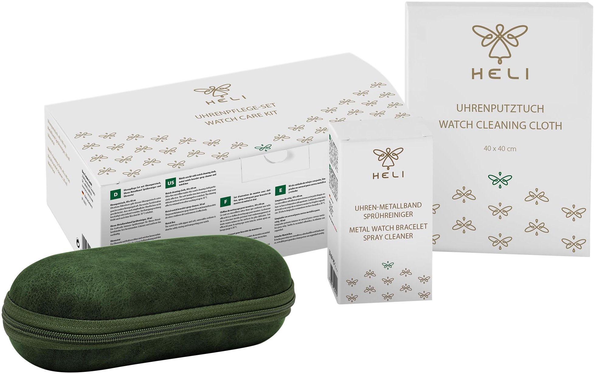 HELI Reinigungs-Set "113051OT", weiß, Reinigungs-Sets, Quarzuhr,Armbanduhr,Uhrenetui,Edelstahlarmband,Lederarmband,Pflege