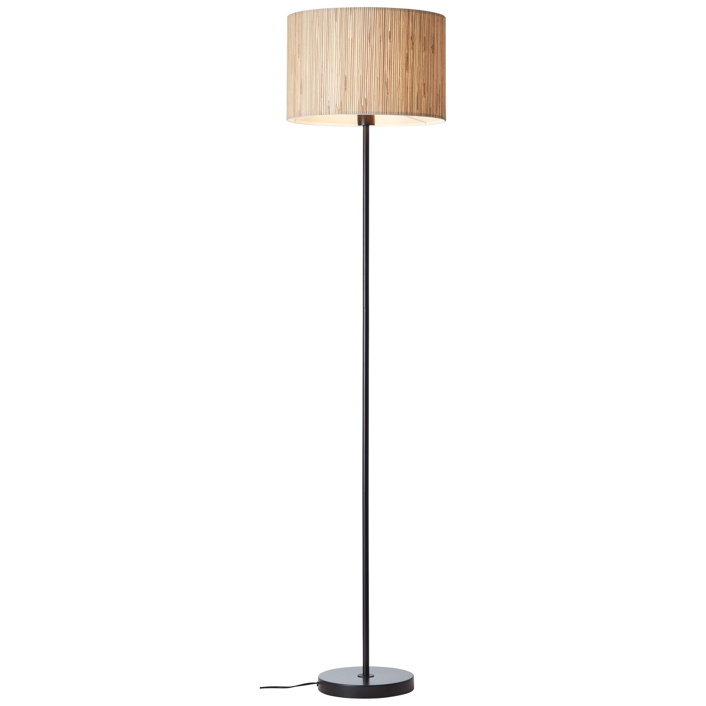 BRILLIANT Stehlampe "Wimea", 1, Ø 38cm H: 161cm, 1 Stk., schwarz, Wohnzimmer, Leuchten, schwarz/natur