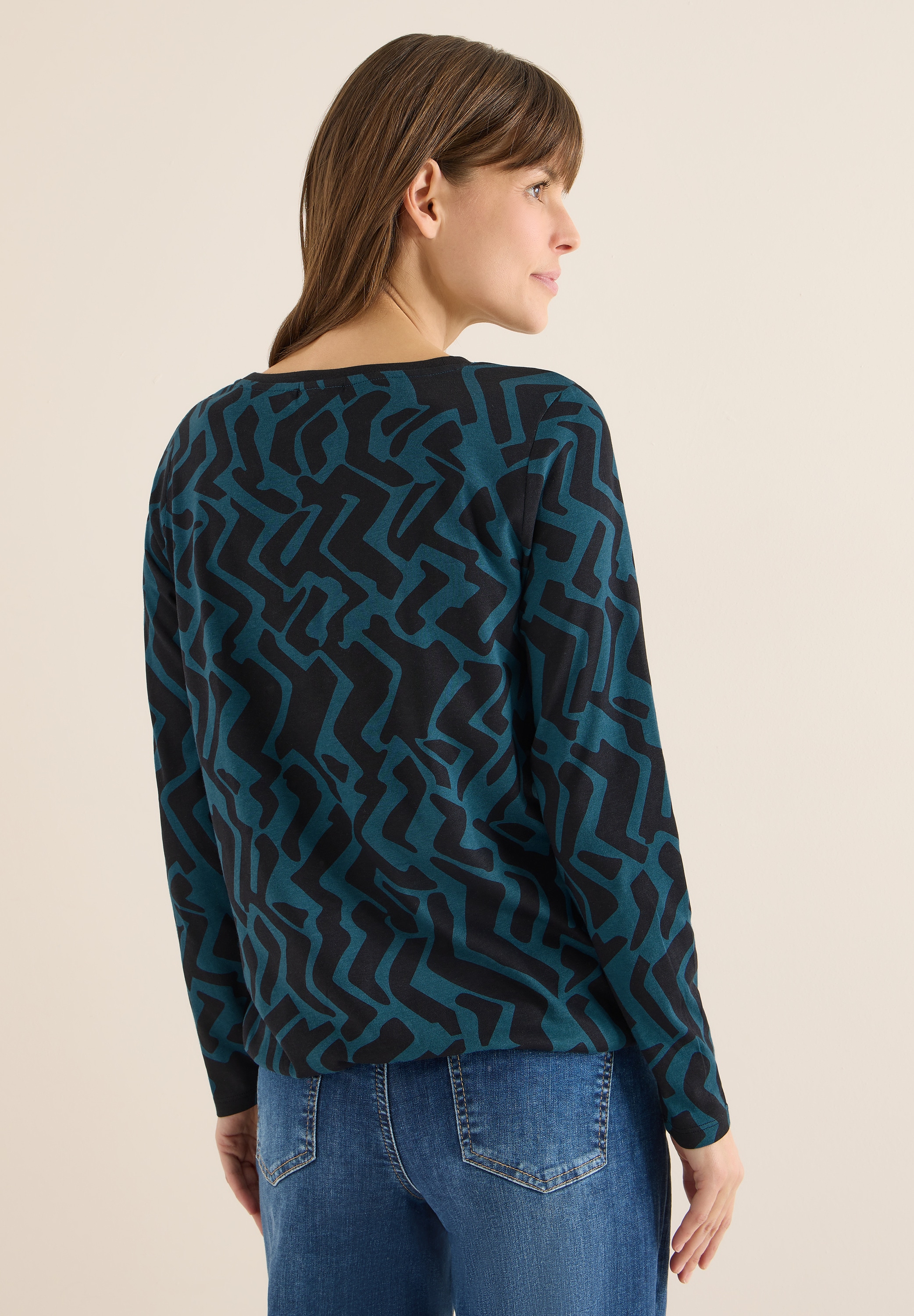 Cecil Langarmshirt mit grafischem Muster