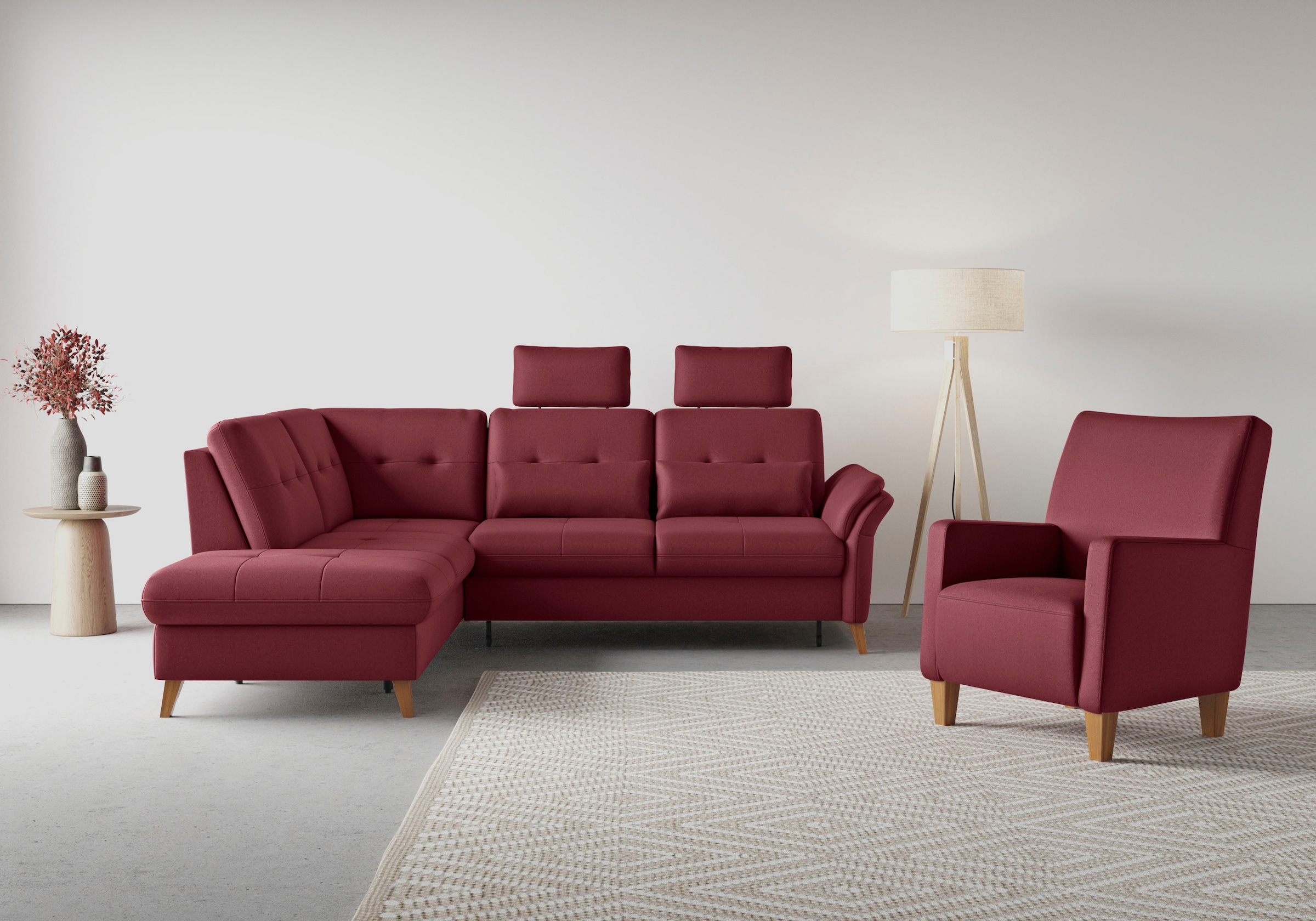 sit&more Ecksofa "Göteborg" inkl. Sitztiefenverstellung, wahlweise mit Bett günstig online kaufen