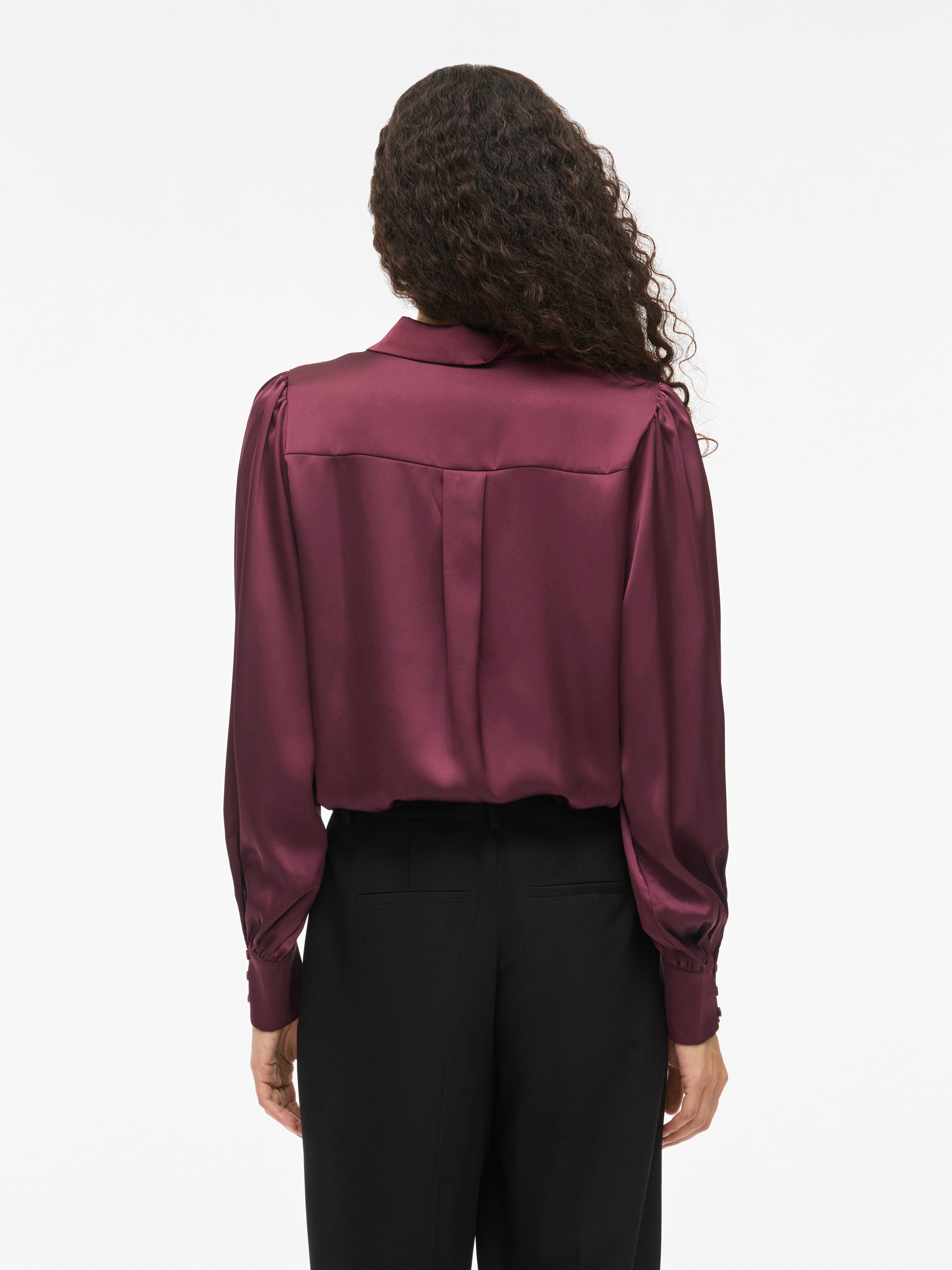 Vila Langarmbluse "VIENNA RAVENNA L/S BALLOON SHIRT - NOOS" Kunstfaser, reg günstig online kaufen