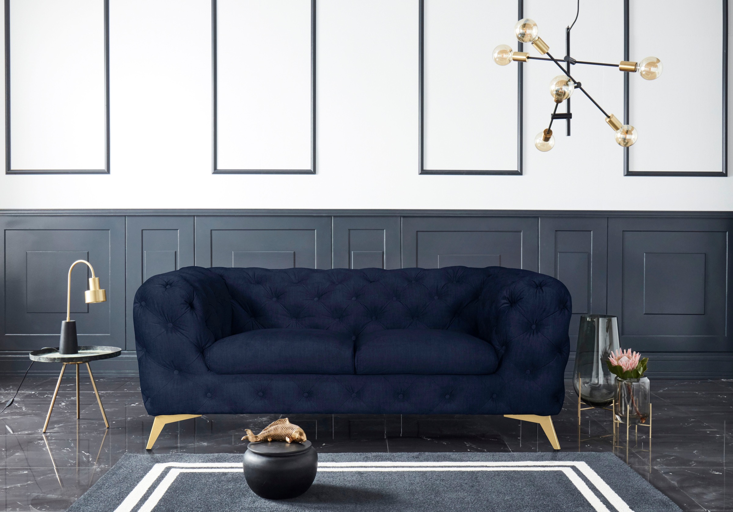 Home affaire Chesterfield-Sofa "Glynis" aufwändige Knopfheftung, moderne Ch günstig online kaufen