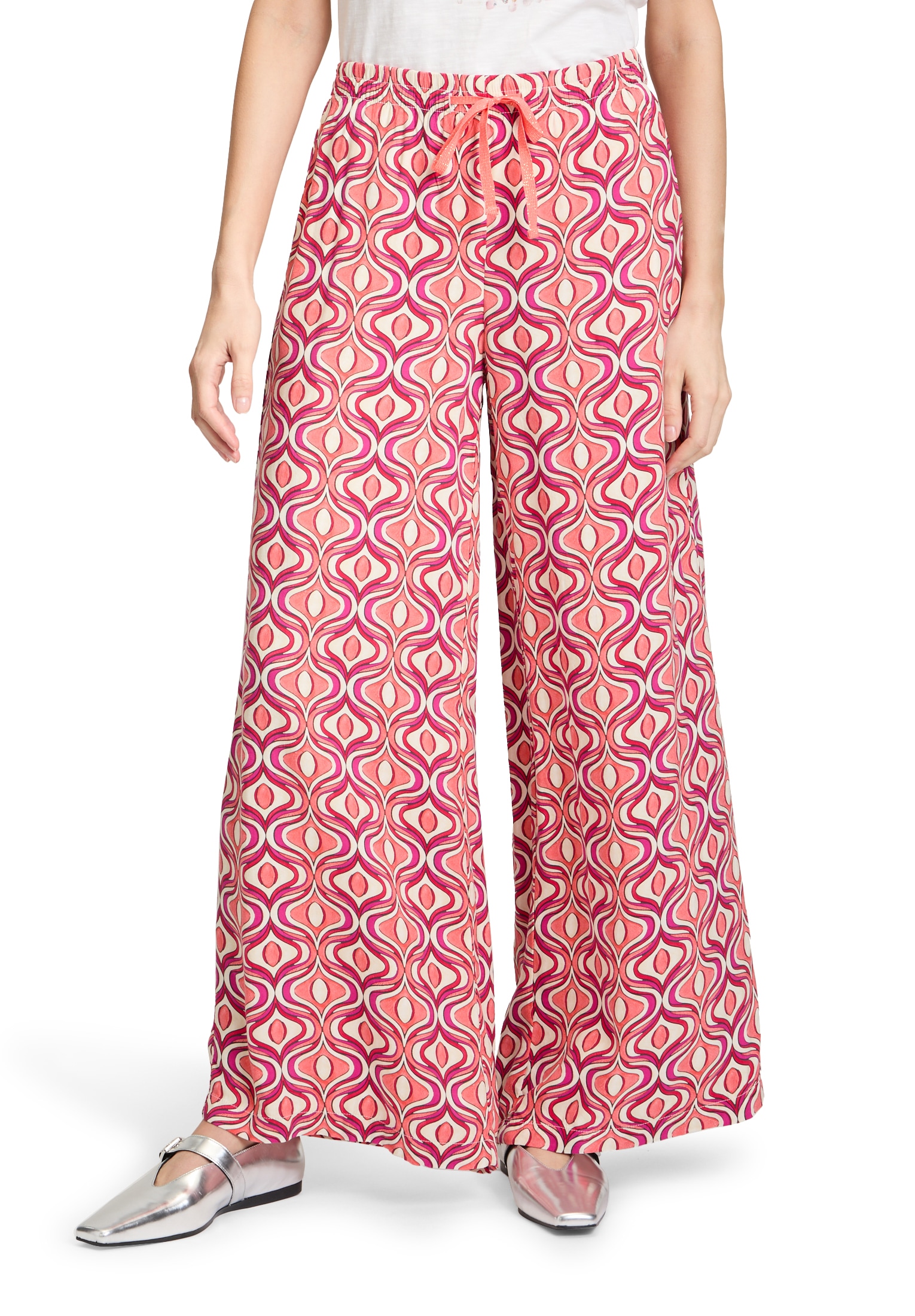 Cartoon Palazzohose "Damen mit Gummizug" Bindeband günstig online kaufen