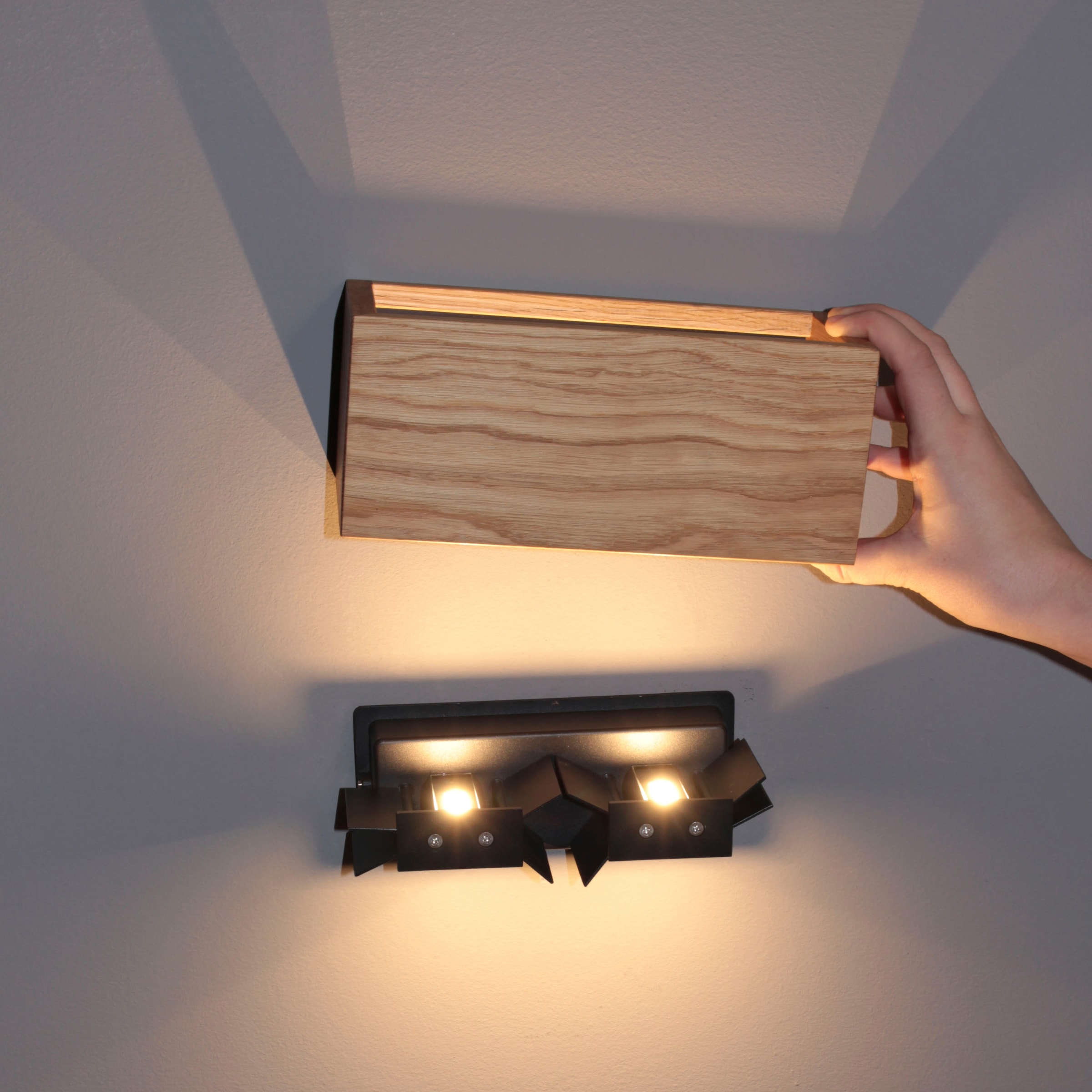 FISCHER & HONSEL Wandleuchte »Shine-Wood«, 4 flammig-flammig, langlebige LED  | BAUR