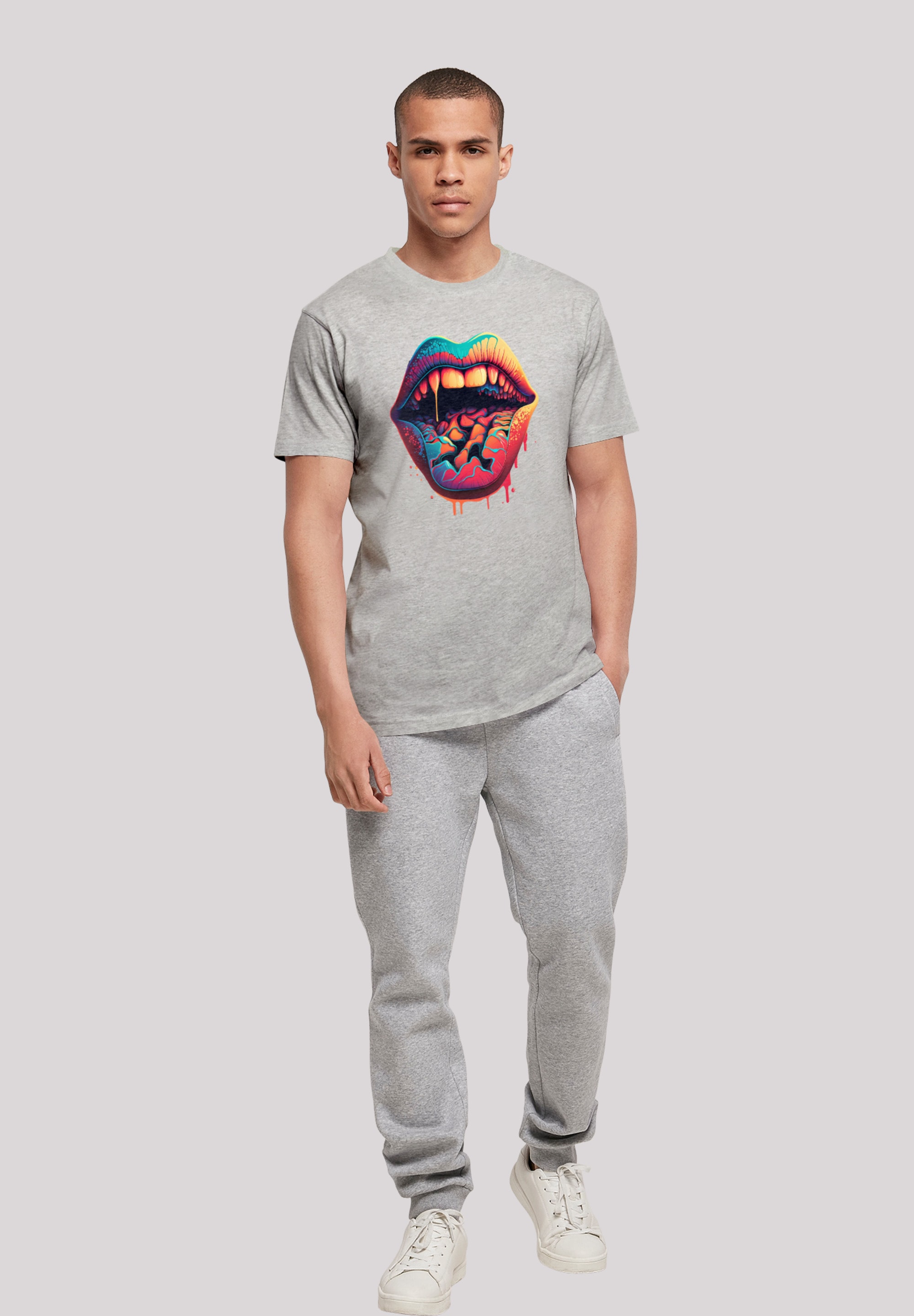 F4NT4STIC T-Shirt »Drooling Lips TEE UNISEX«, Print