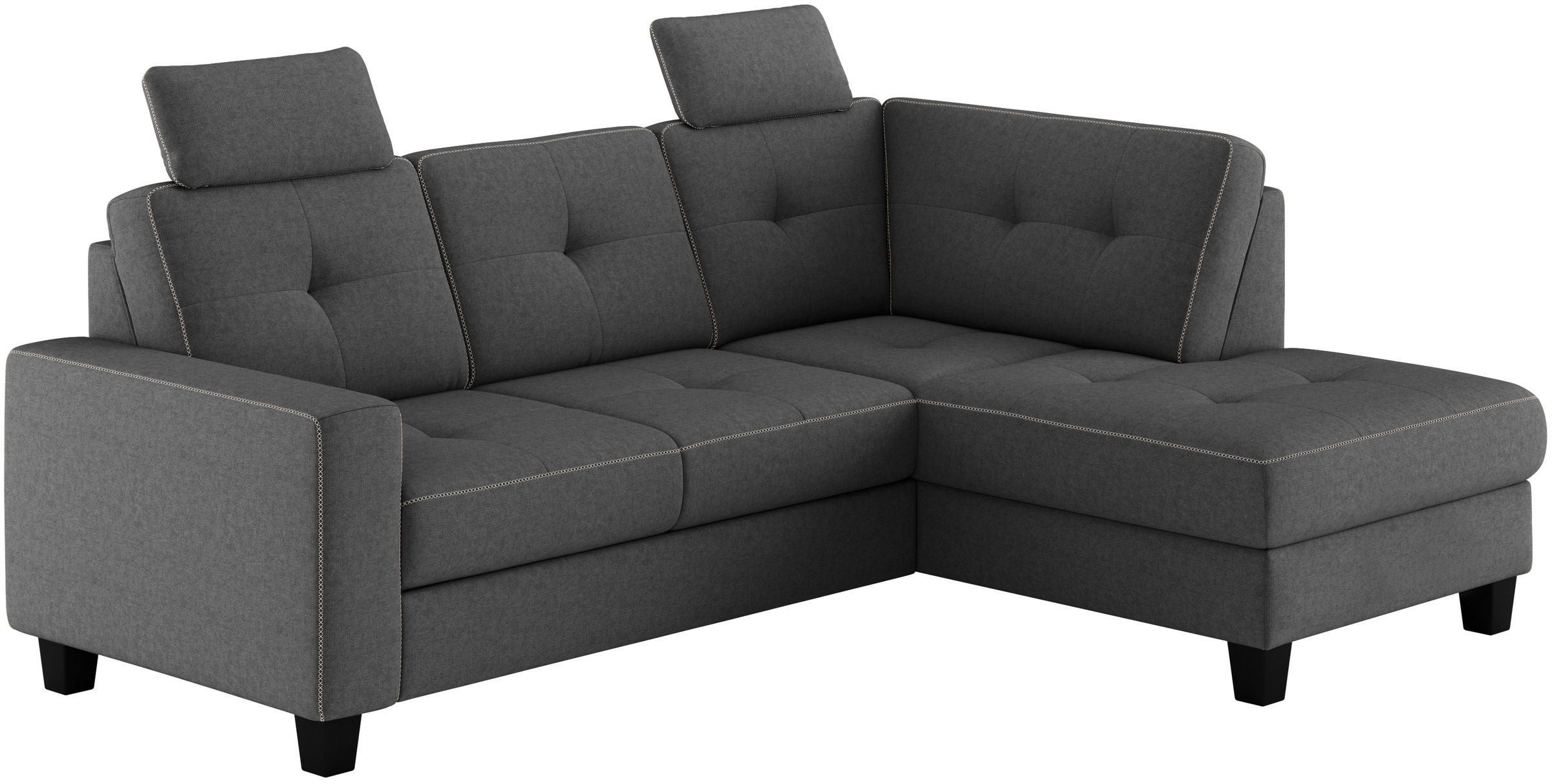 Places of Style Kampinė sofa »Varese« Kreuznaht in beige