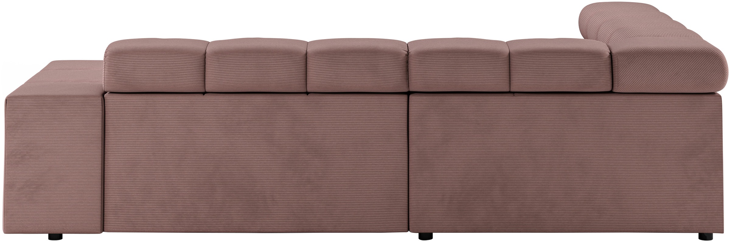 INOSIGN Ecksofa »Ancona, incl. Kopfteilverstellung + 3 Zierkissen, L-Form, bequem«, wahlw. motorische Sitztiefenverstellung, B/T 249/215 cm, OTTOs Choice