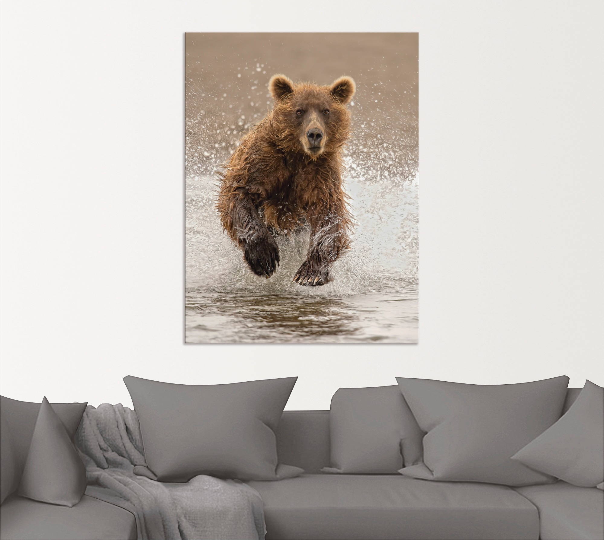 Artland Poster »Bären beim Spielen II«, Wildtiere, (1 St.), als Alubild, Leinwandbild, Wandaufkleber oder Poster in versch. Größen