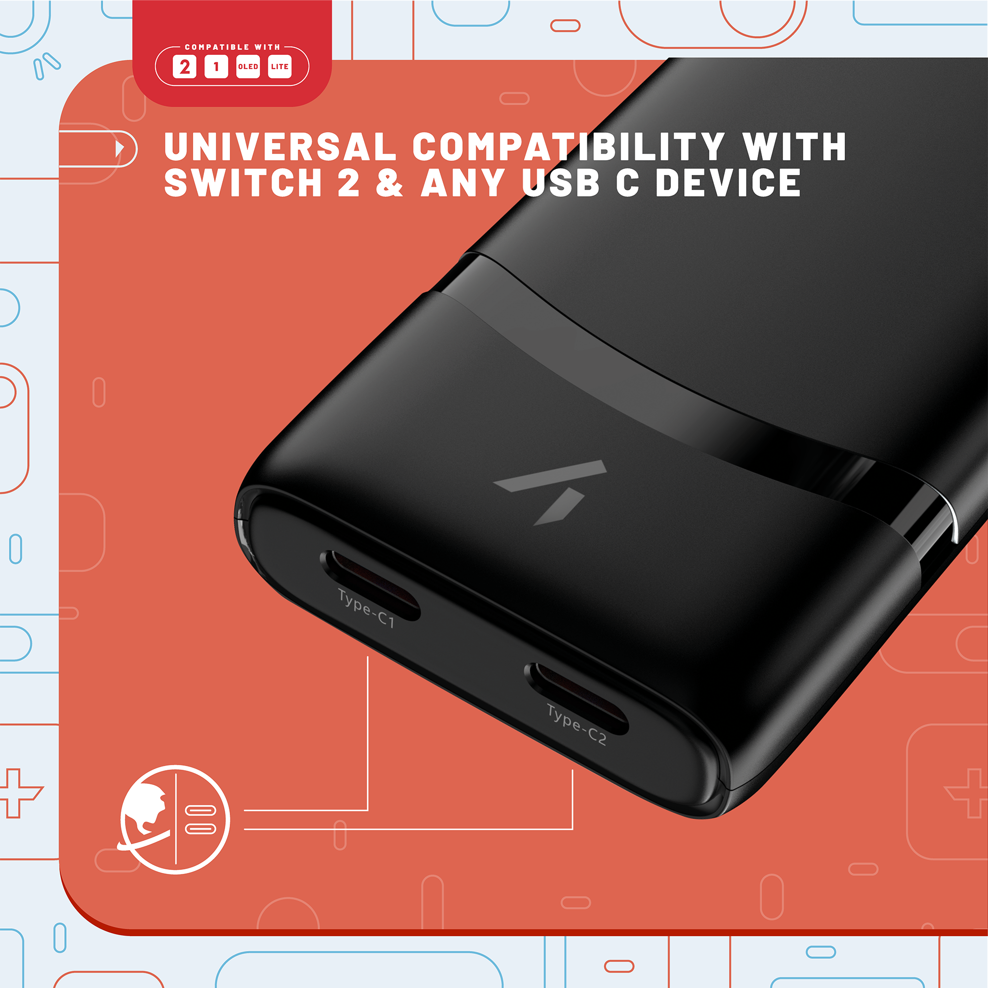 Stealth USB-Ladegerät »Flaches Reisenetzteil / AC-Adapter (65W 2x USB-C Ports)«