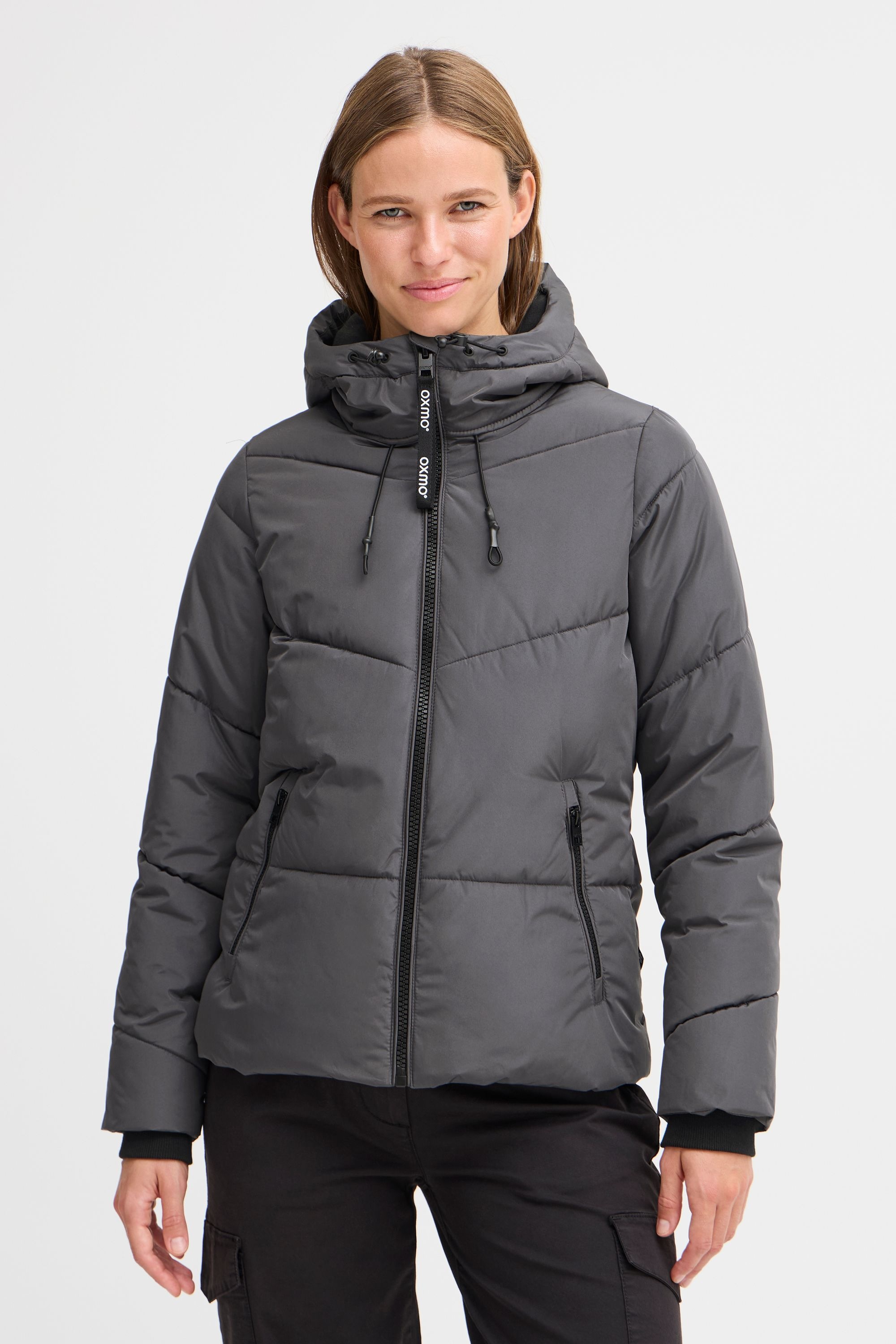 OXMO OXJUCHENA Quilted Jacket Women's Gray S 2