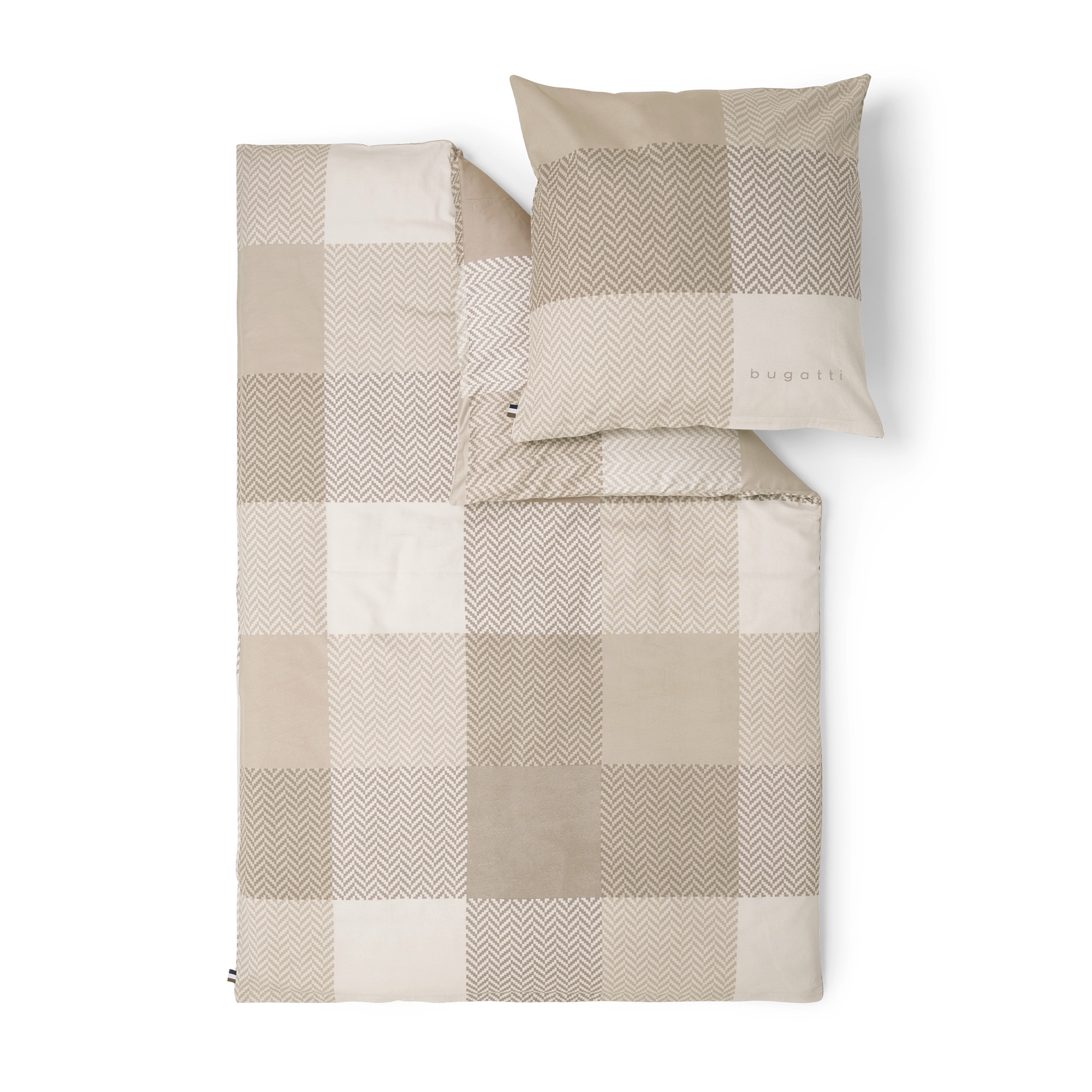 bugatti Bettwäsche "Satin-Flanell Kombi-Bettwäsche bugatti" 2 Stk. mit glatter Satin- und kuscheliger Flanellseite