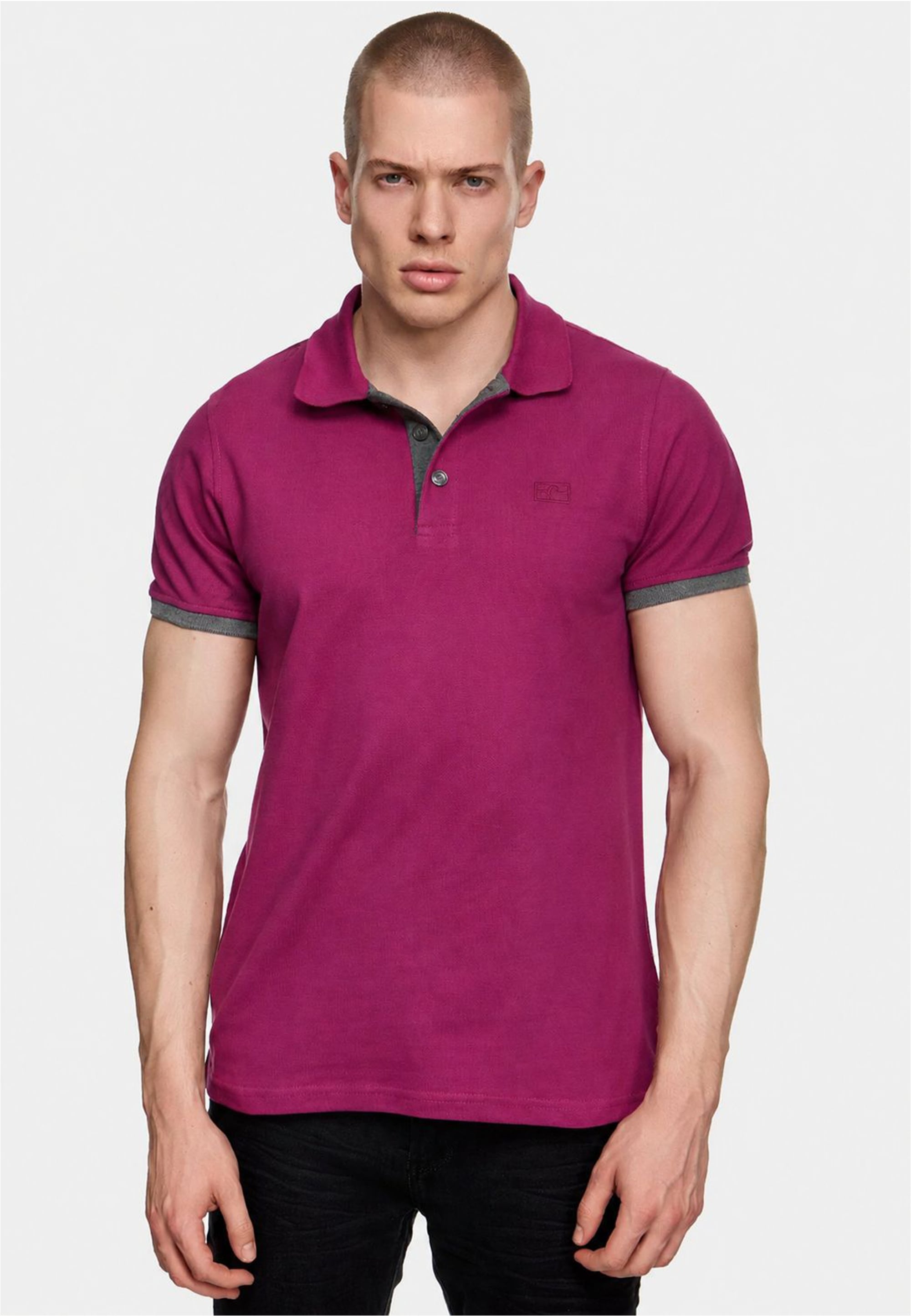 Rusty Neal Poloshirt "Rusty Neal Polo" mit kontrastfarbig abgesetzter Knopfleiste