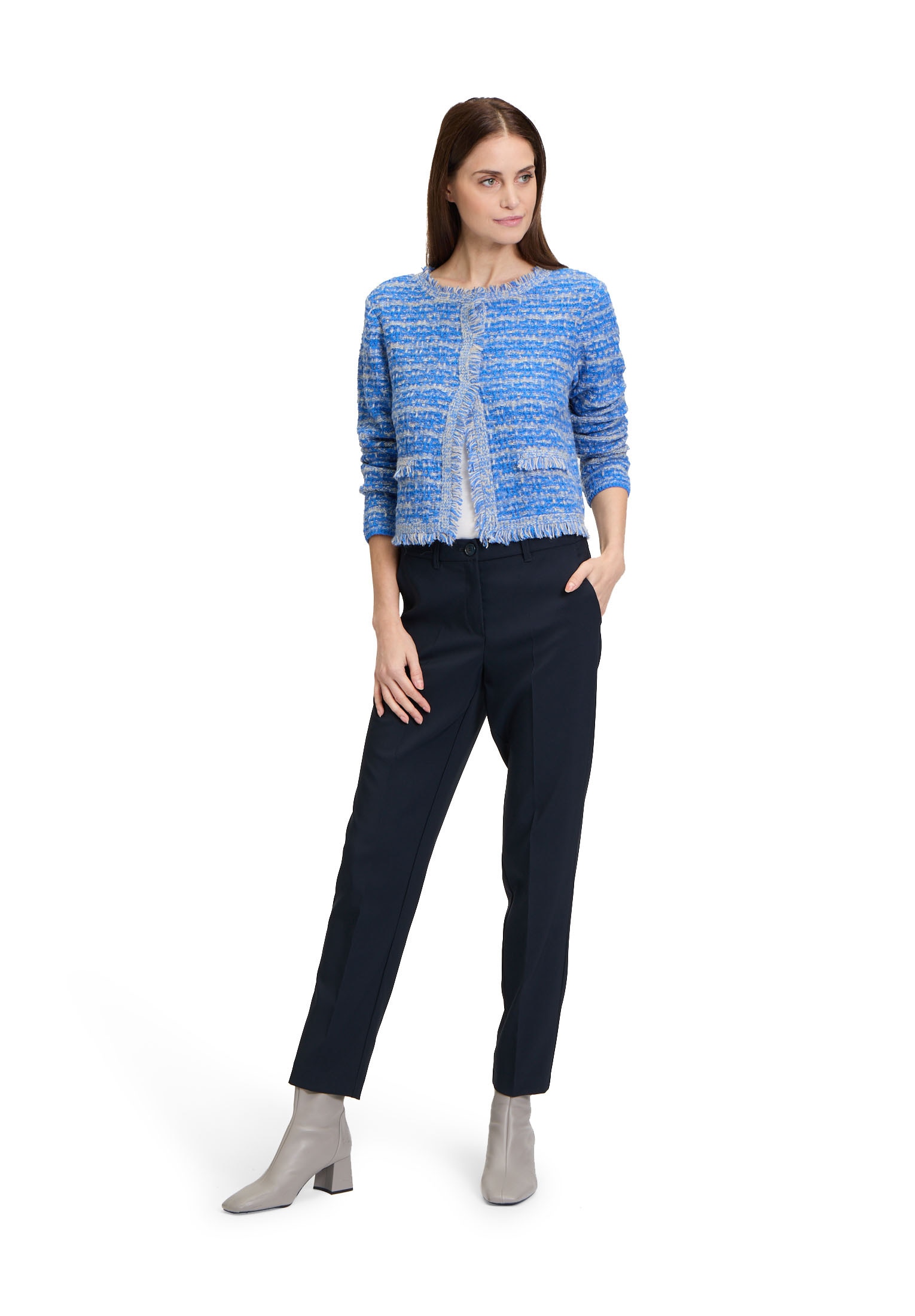 Betty Barclay Strickjacke »Betty Barclay Strick-Cardigan mit Fransen«, Taschen