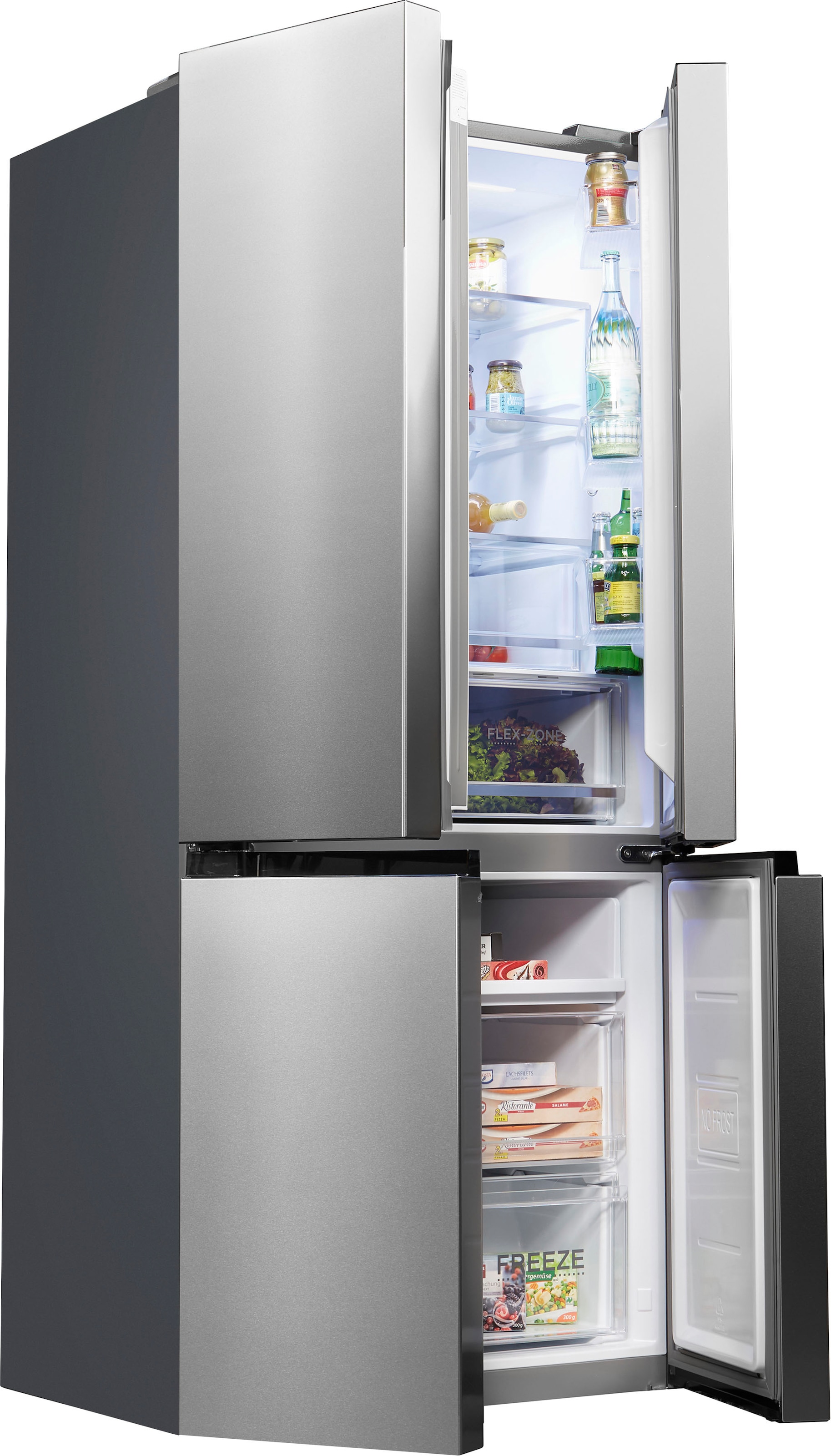 Hanseatic Multi breit, 83,3 Türalarm, QuickCool, NoFrost, BAUR HCD18983EBI, | 189,8 hoch, FreshZone, Display cm Door »HCD18983E«, cm