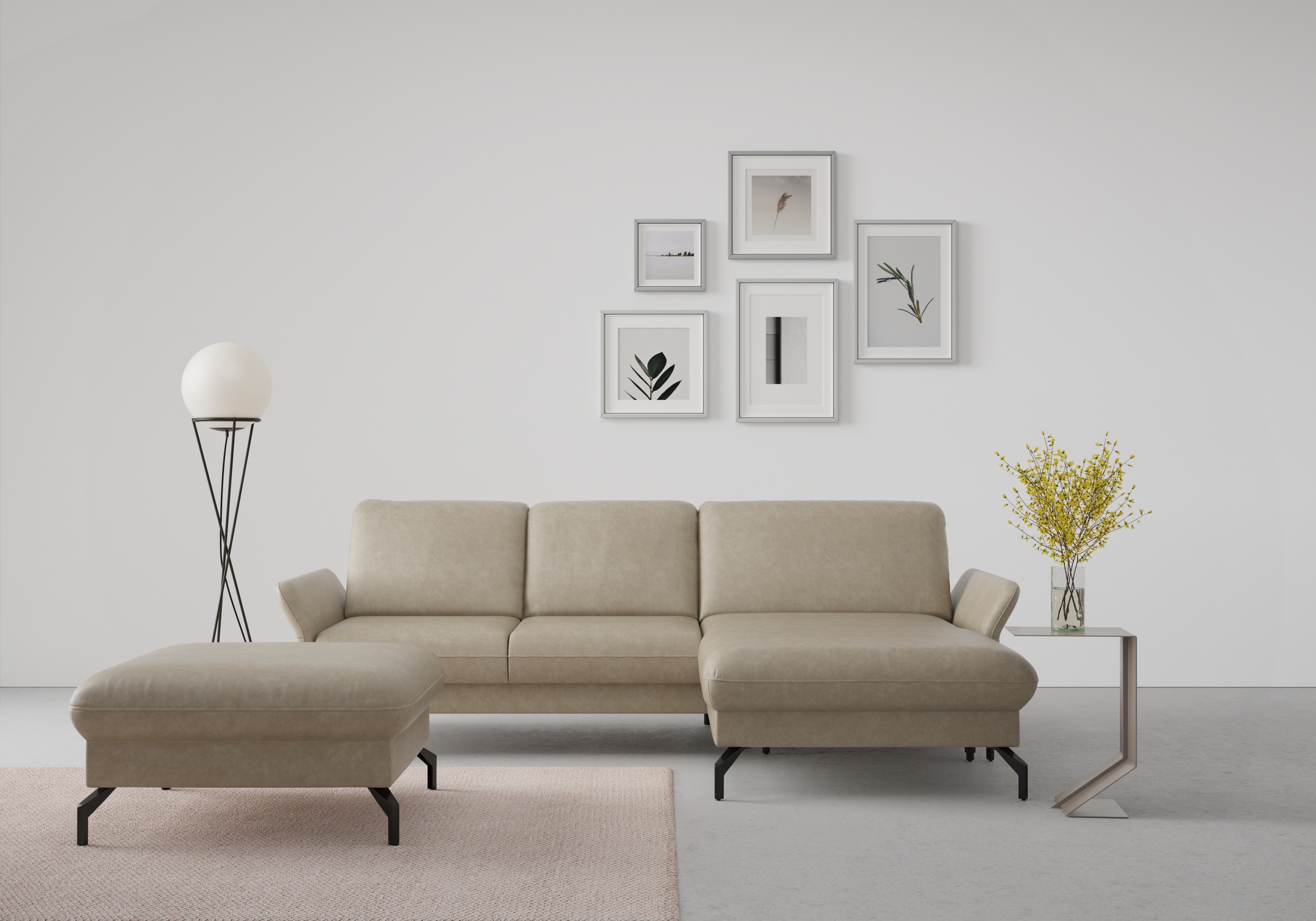 sit&more Ecksofa "Fashion L-Form" wahlweise mit Kopfteilverstellung und Vorziehsitz, motorisch