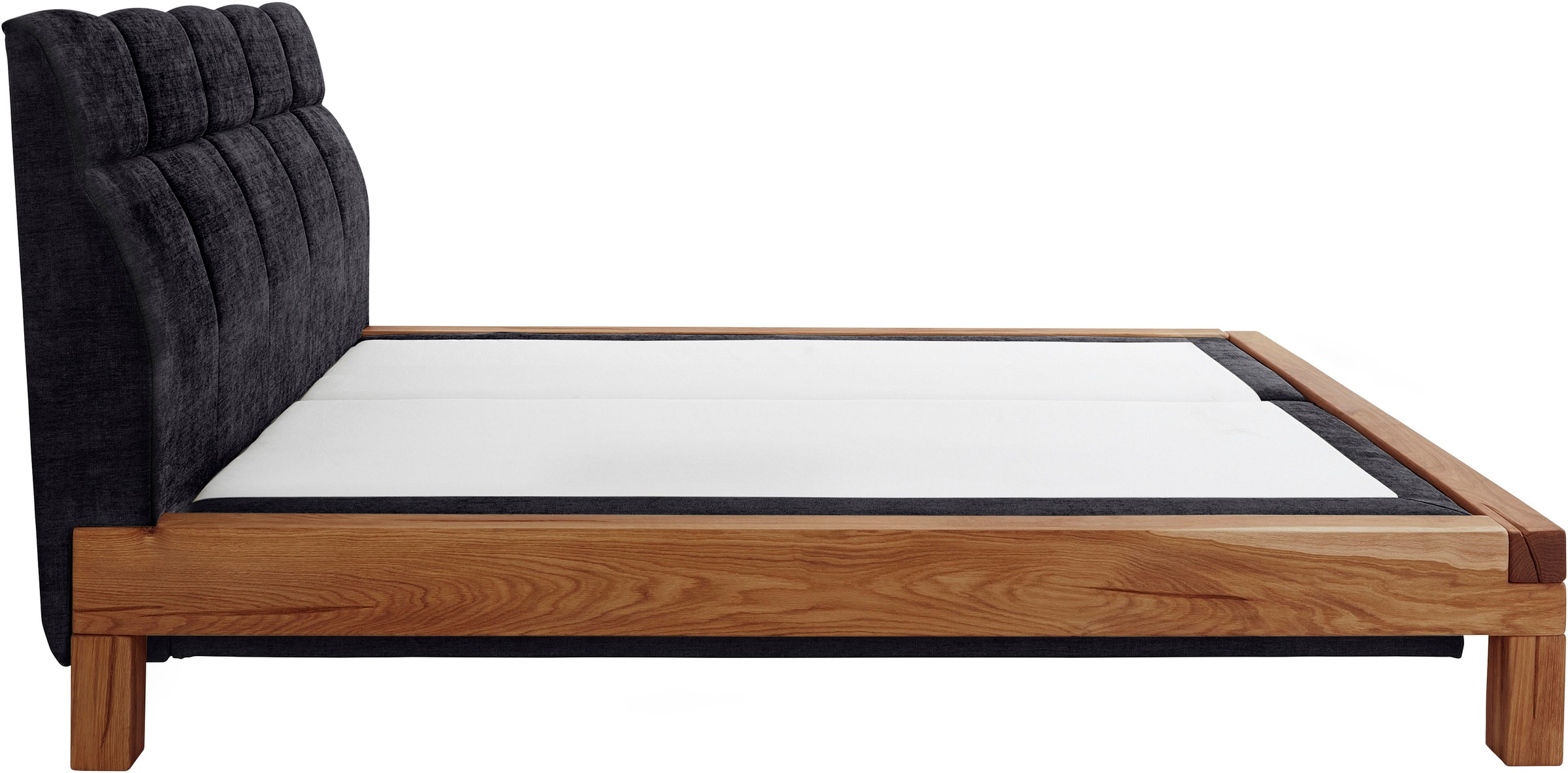 Boxspringbett HOME AFFAIRE "Villads", schwarz (carbone), B:179cm L:231cm, Komplettbetten, Boxspringbett, Liegefläche: 160/200 cm aus Balkeneiche, Inside-Boxspring-Unterbau 6