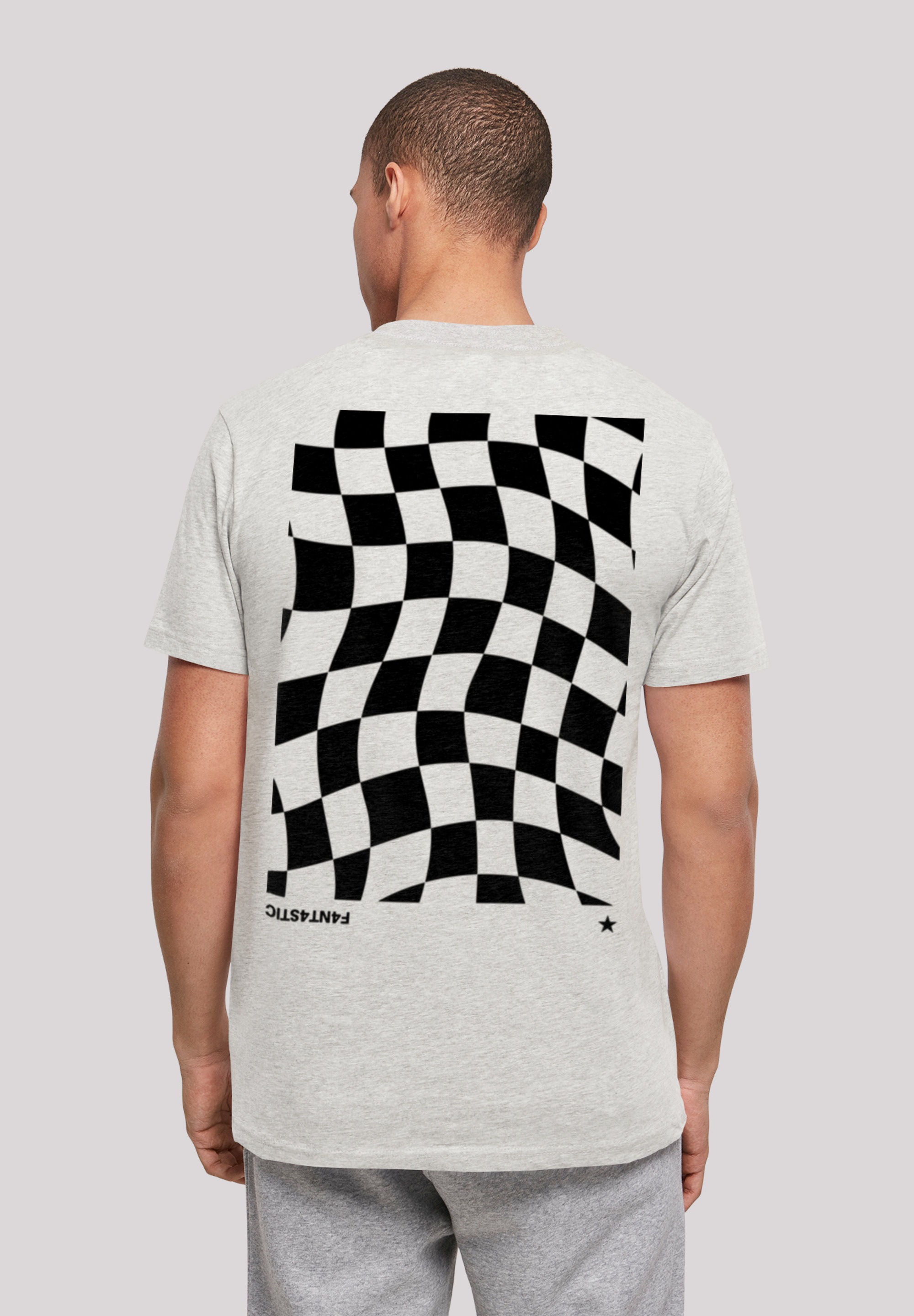 F4NT4STIC T-Shirt »Wavy Schach Muster«, Print