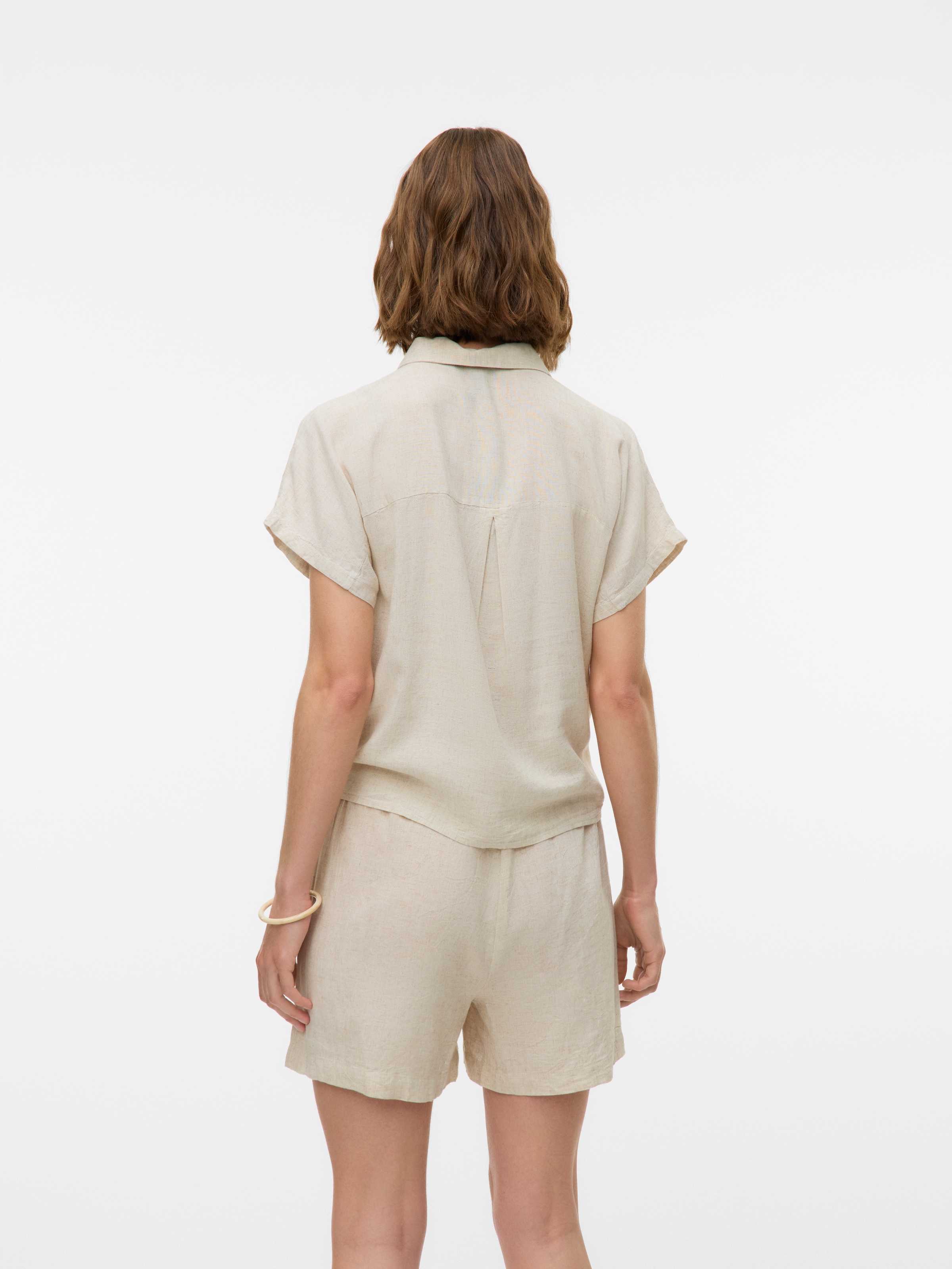 Vero Moda Kurzarmbluse "VMTHEA SS TIE SHIRT WVN NOOS" Viskosemischung, loos günstig online kaufen