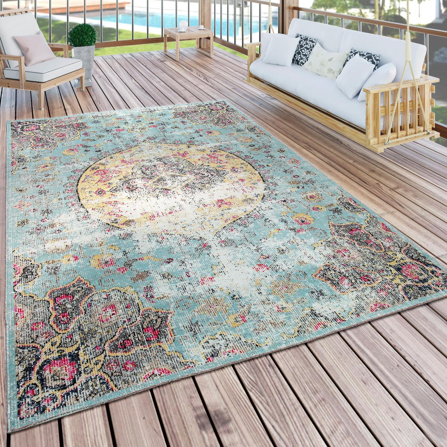 Teppich PACO HOME "Artigo 401", bunt (mehrfarbig), B:200cm H:2mm L:280cm, Polypropylen, Teppiche, Teppich, Kurzflor, Orient-Optik, Vintage Design, In- und Outdoor geeignet 3