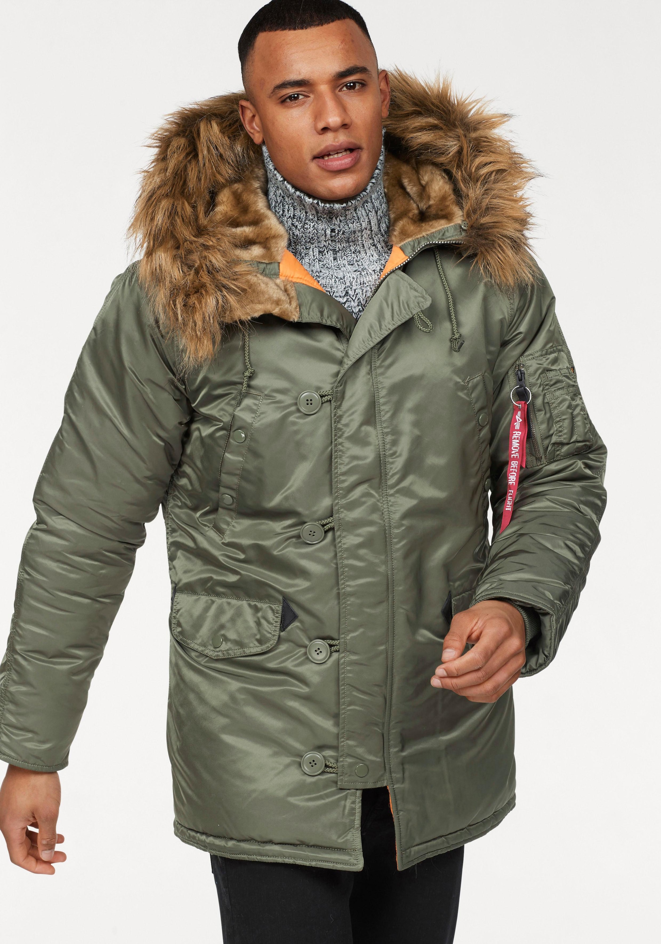 Alpha Industries Parka "N3B VF 59", mit Kapuze, mit abnehmbarem Kunstfellkragen