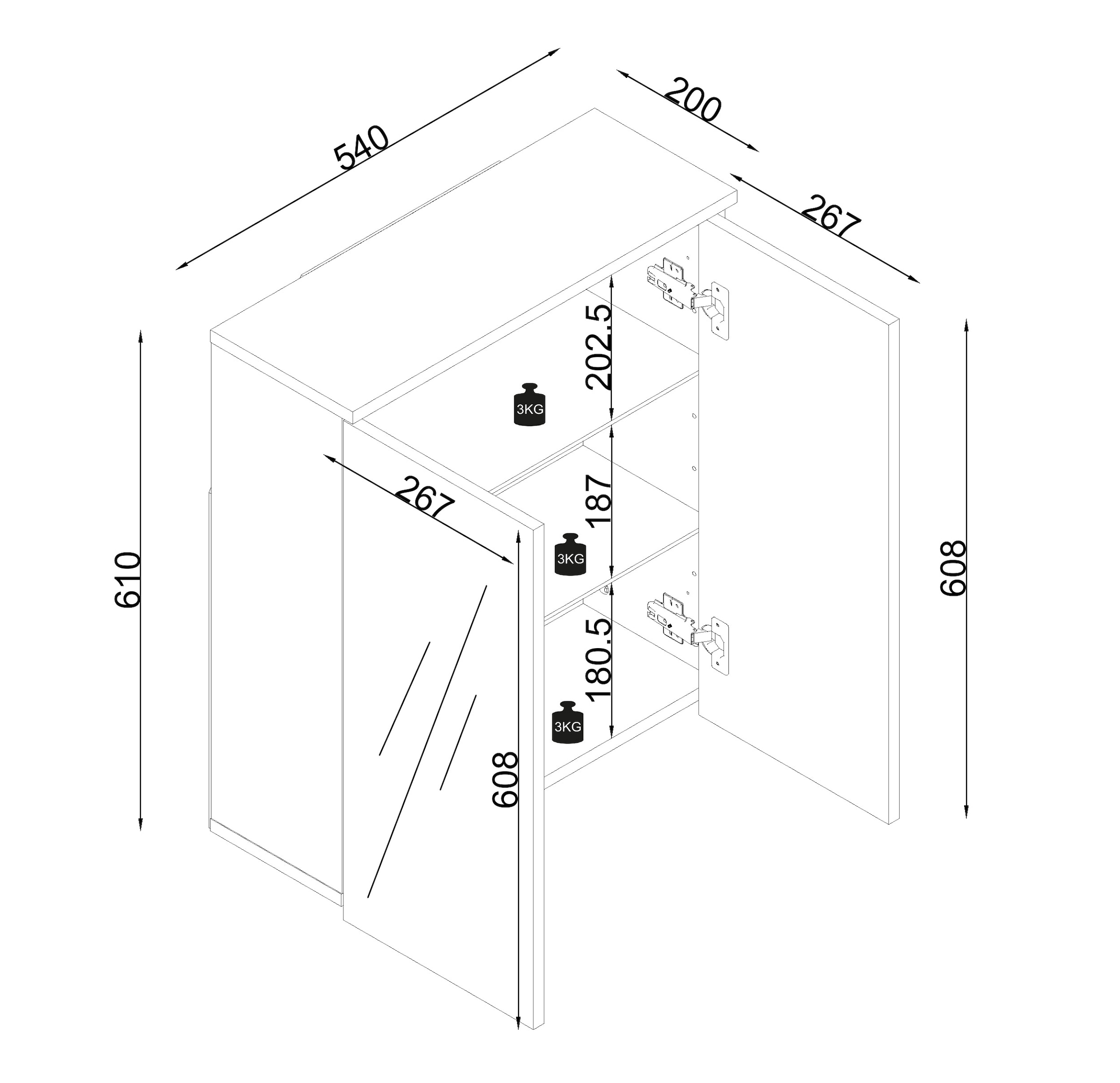 VCM Badspiegel »Spiegelschrank Bad Spiegel Flonali«