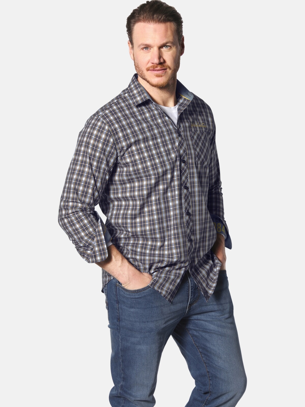 Jan Vanderstorm Langarmhemd "Hemd BJORNMAN" 1 Stk. günstig online kaufen