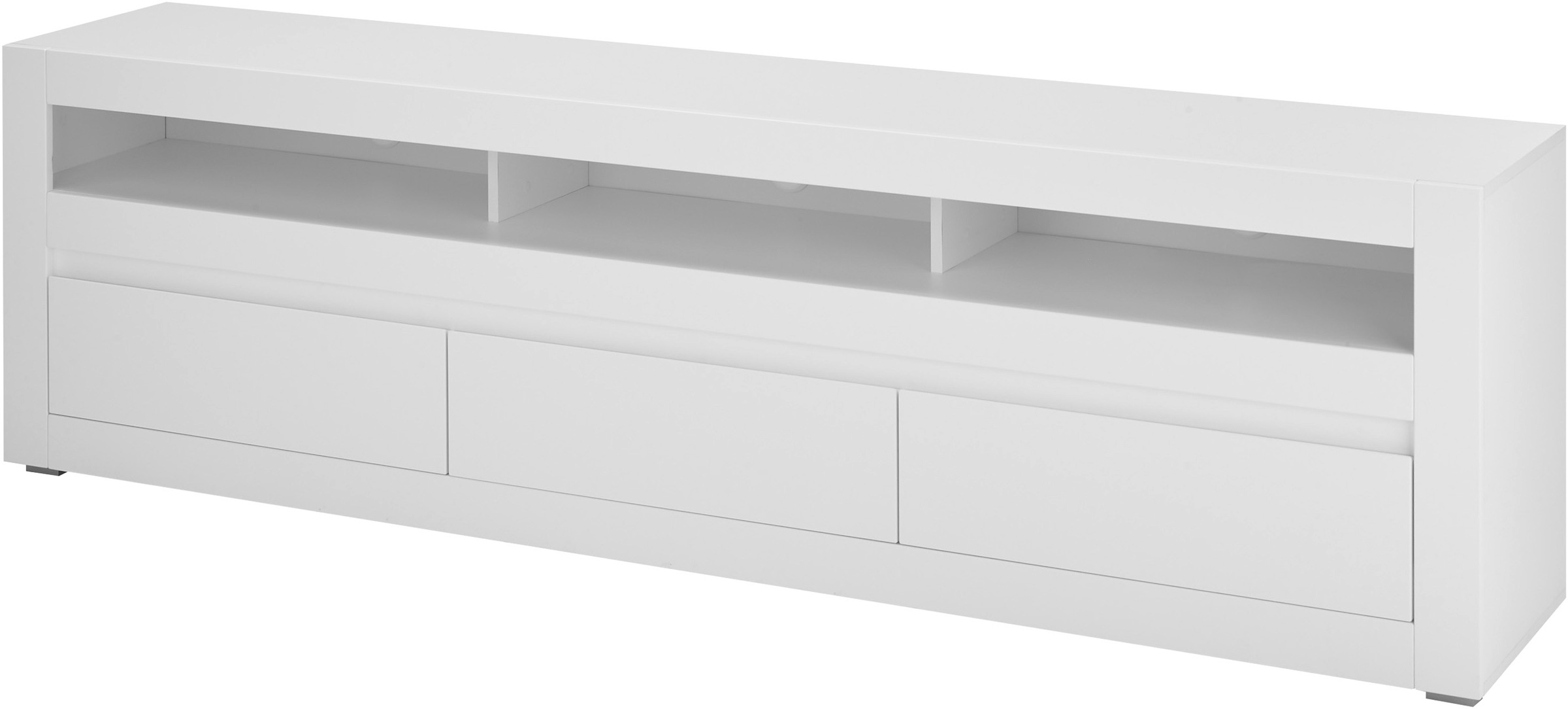 INOSIGN Lowboard »Chester, moderner TV-Unterschrank, Kommode mit Stauraum, Weiß Matt«, (1 St.), austauschbare Blende in Griffleiste, zeitloses Design, 217 cm breit