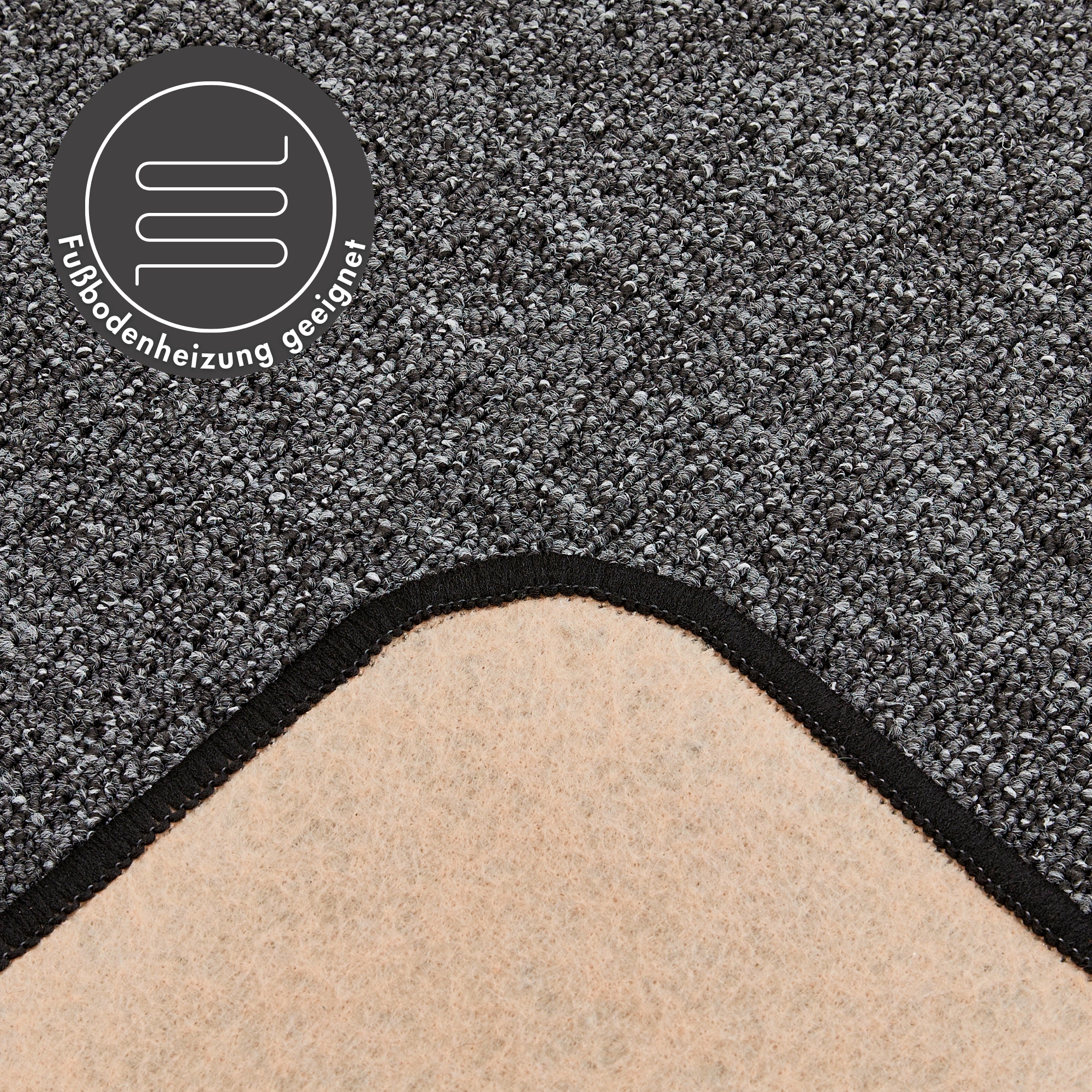 Andiamo Teppich »Luton, Made in Germany«, rechteckig, 5 mm Höhe, melierte Optik, auch als Läufer, Wohnzimmer & Schlafzimmer