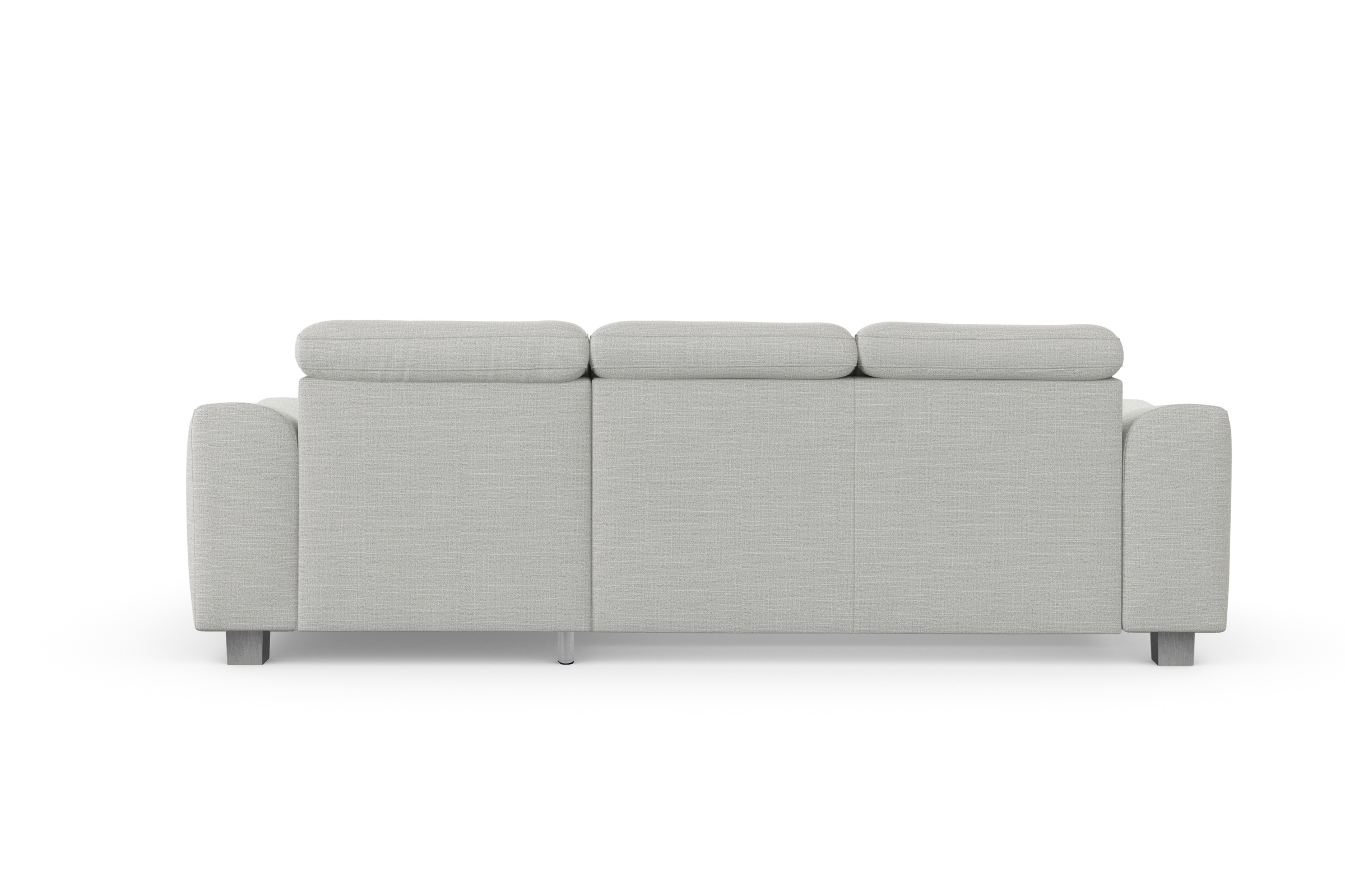 Ecksofa SIT & MORE "Dundee L-Form", silber, B:264cm H:86cm T:175cm, Sofas, Ecksofa, mit Federkern und Edelstahlfüßen, wahlweise mit Kopfteilverstellung 6