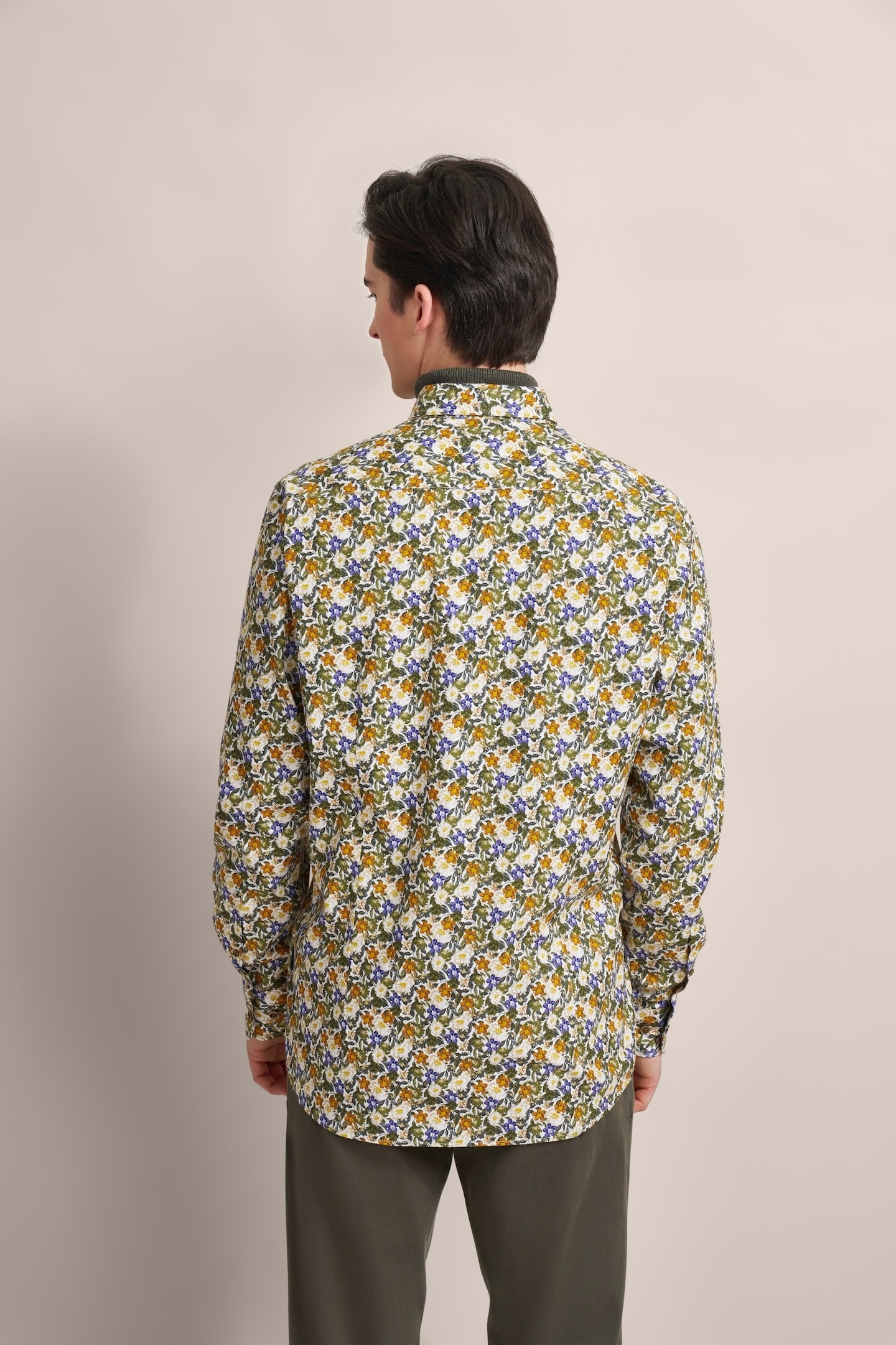 bugatti Langarmhemd, mit Button-Down-Kragen