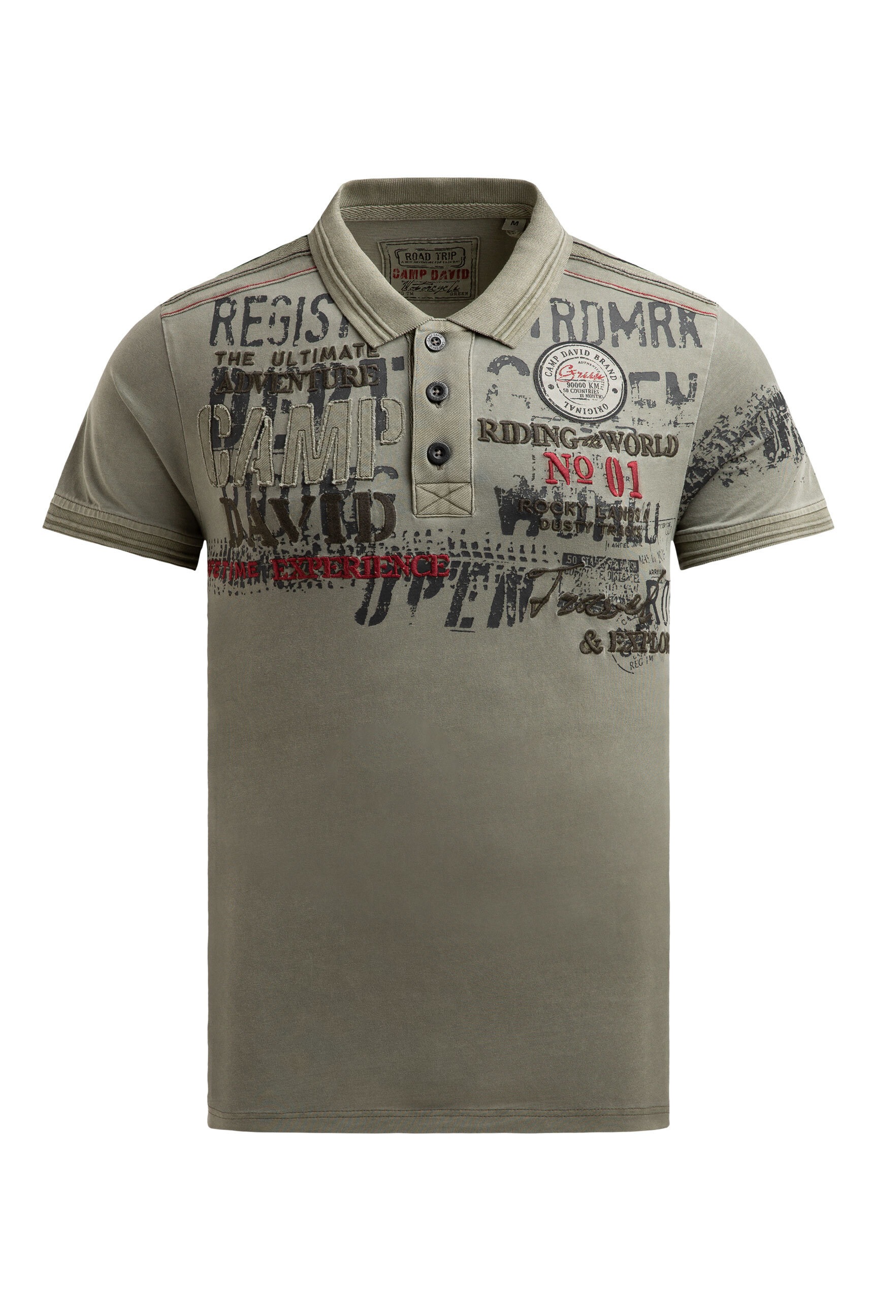 CAMP DAVID Poloshirt, mit Kontrastnähten