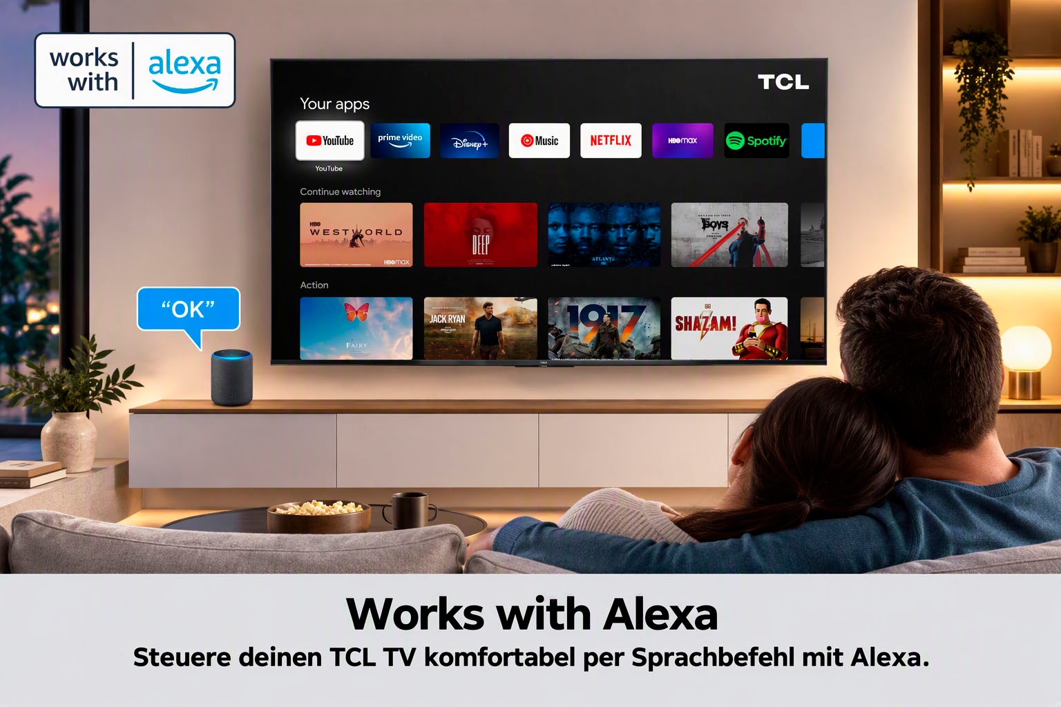 TCL QLED-Fernseher »65T61DX1« 139 cm/55 ″ Smart-TV