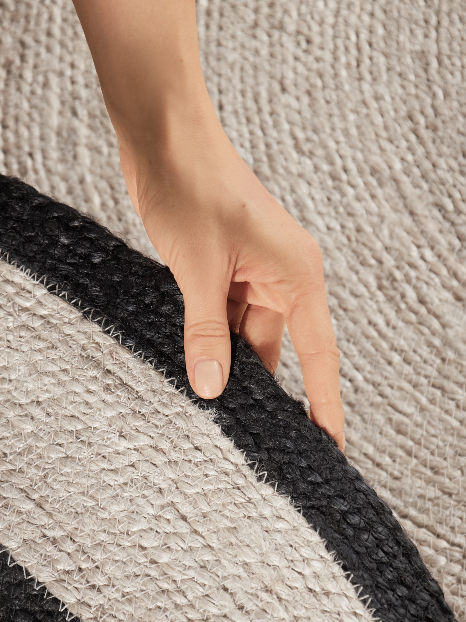 HANSE Home Teppich »Lina« rund 7 mm Höhe Jute, Handgemacht, Rund, Wohnzimmerteppich, Naturteppich