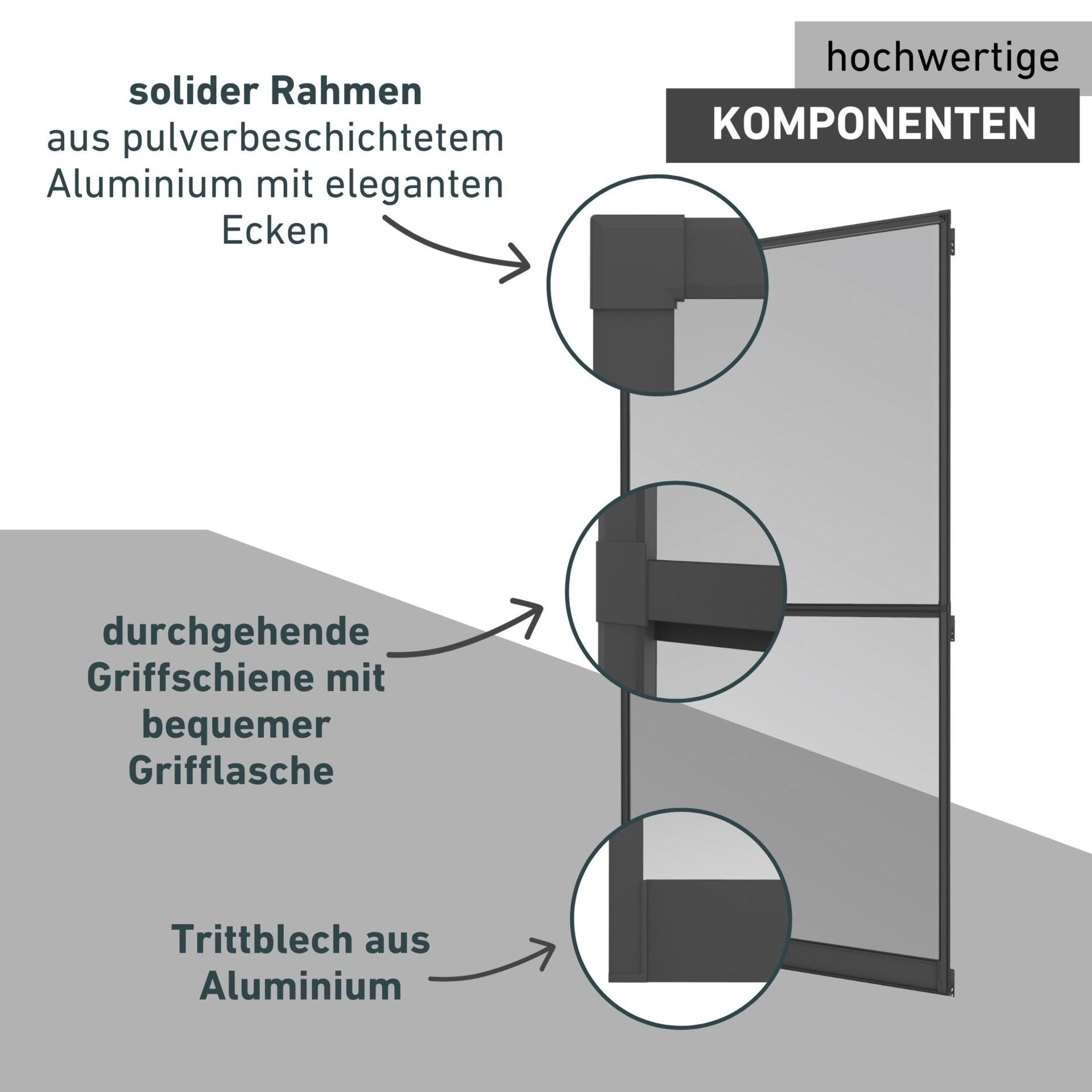 Windhager Insektenschutz-Tür »Plus für Balkon- und Terrassentüren, hochwertige Fliegengittertür« Fliegengitter in weiß oder anthrazit erhältlich, 100 x 210 cm