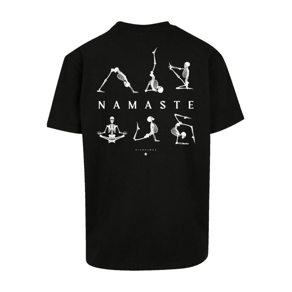 F4NT4STIC T-Shirt »Namaste Yoga Skelett Halloween«