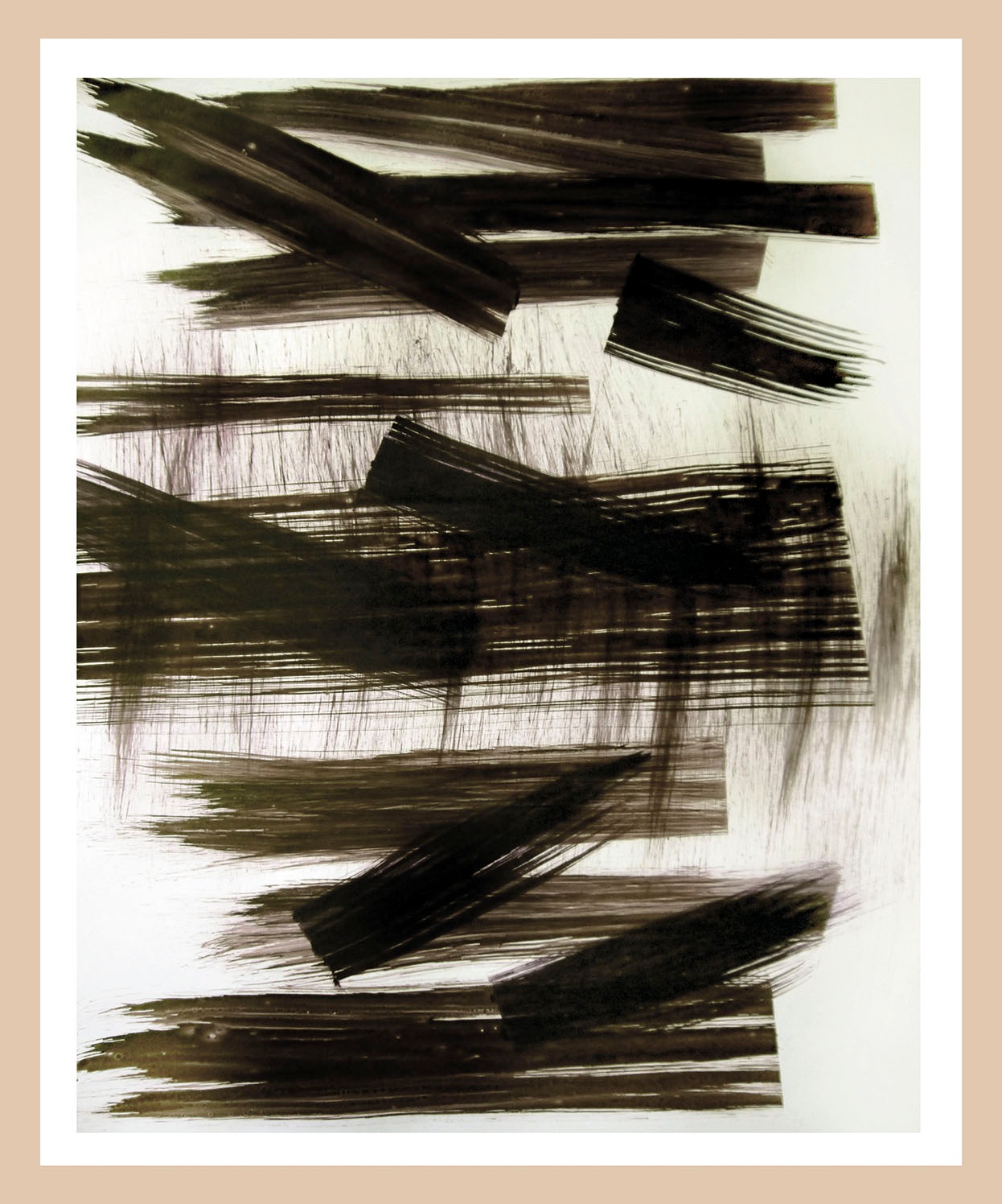 LeGer Home by Lena Gercke Bild mit Rahmen »Mila«, Abstrakt-Abstrakte-Art-Kunst, (1 St.), Premium Poster mit Naturholzrahmen, Handarbeit aus Deutschland