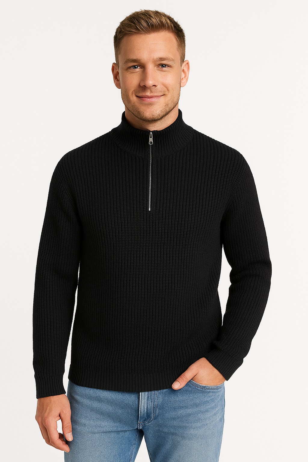 Jack & Jones Troyer "JJKAITO KNIT HALF ZIP BF" günstig online kaufen