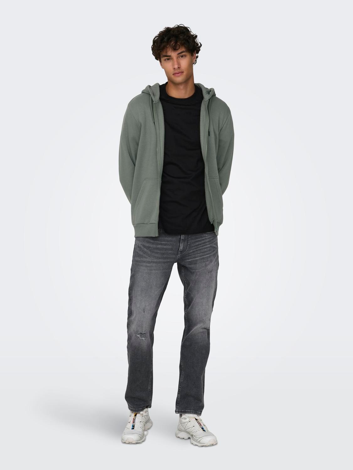 ONLY & SONS Kapuzensweatjacke »ONSCERES ZIP THR. HOODIE SWEAT NOOS«