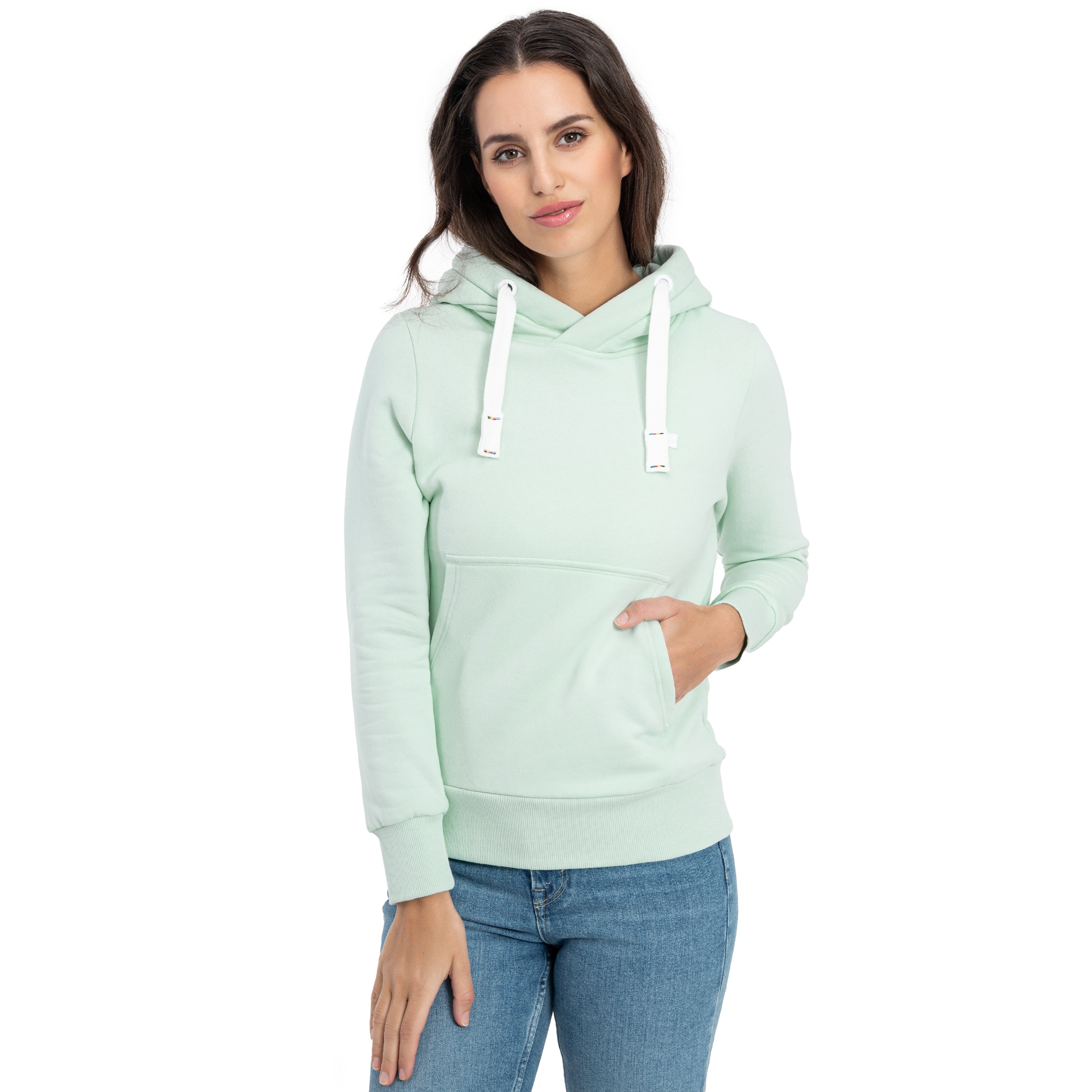 Kapuzensweatshirt »HildaCMYK II WOMEN«, weiche Fleecejacke mit Kängurutasche