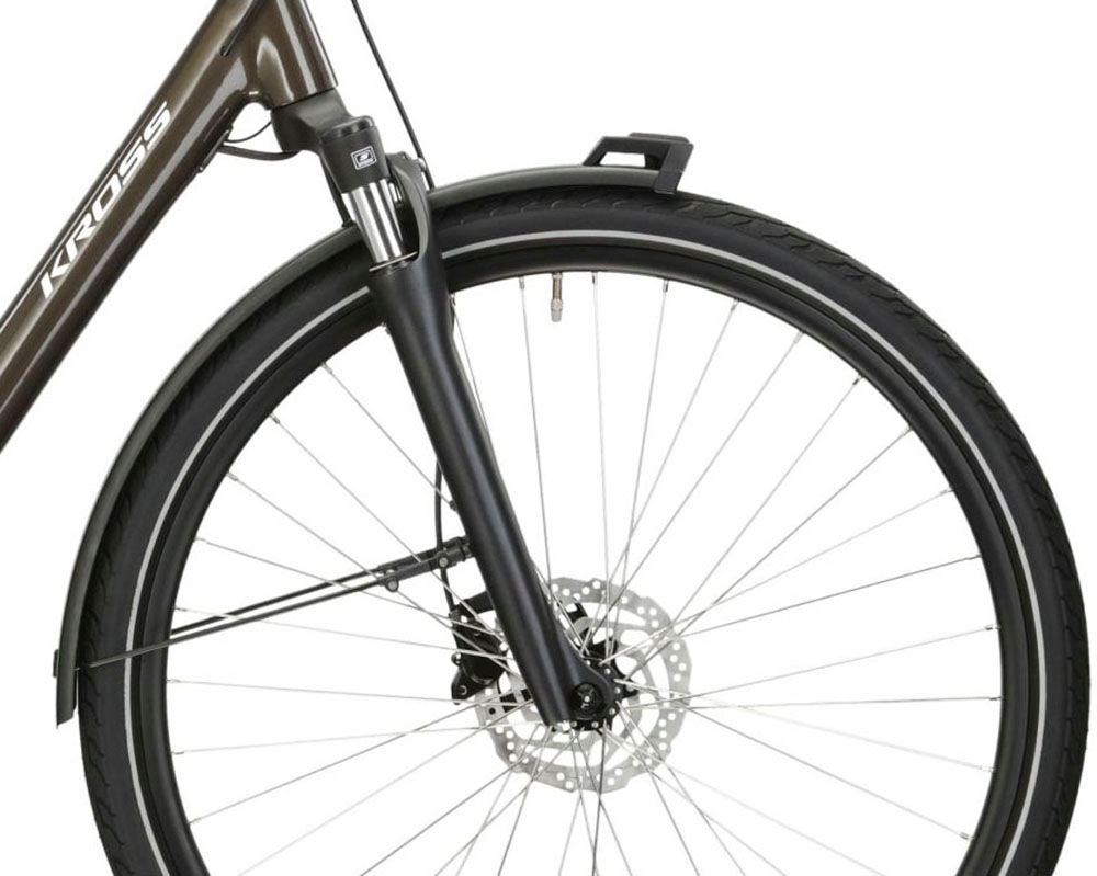 Kross E-Bike »E-Citybike Sentio Hybrid 3.0 28 Zoll braun«, 7 Gang, Shimano, DEORE T6000, Mittelmotor 250 W