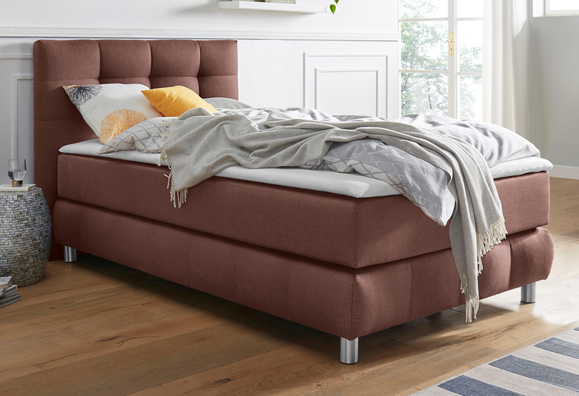 Home affaire Boxspringbett "Salo" incl. Topper, 6 Breiten, 2 Härtegrade, TF günstig online kaufen