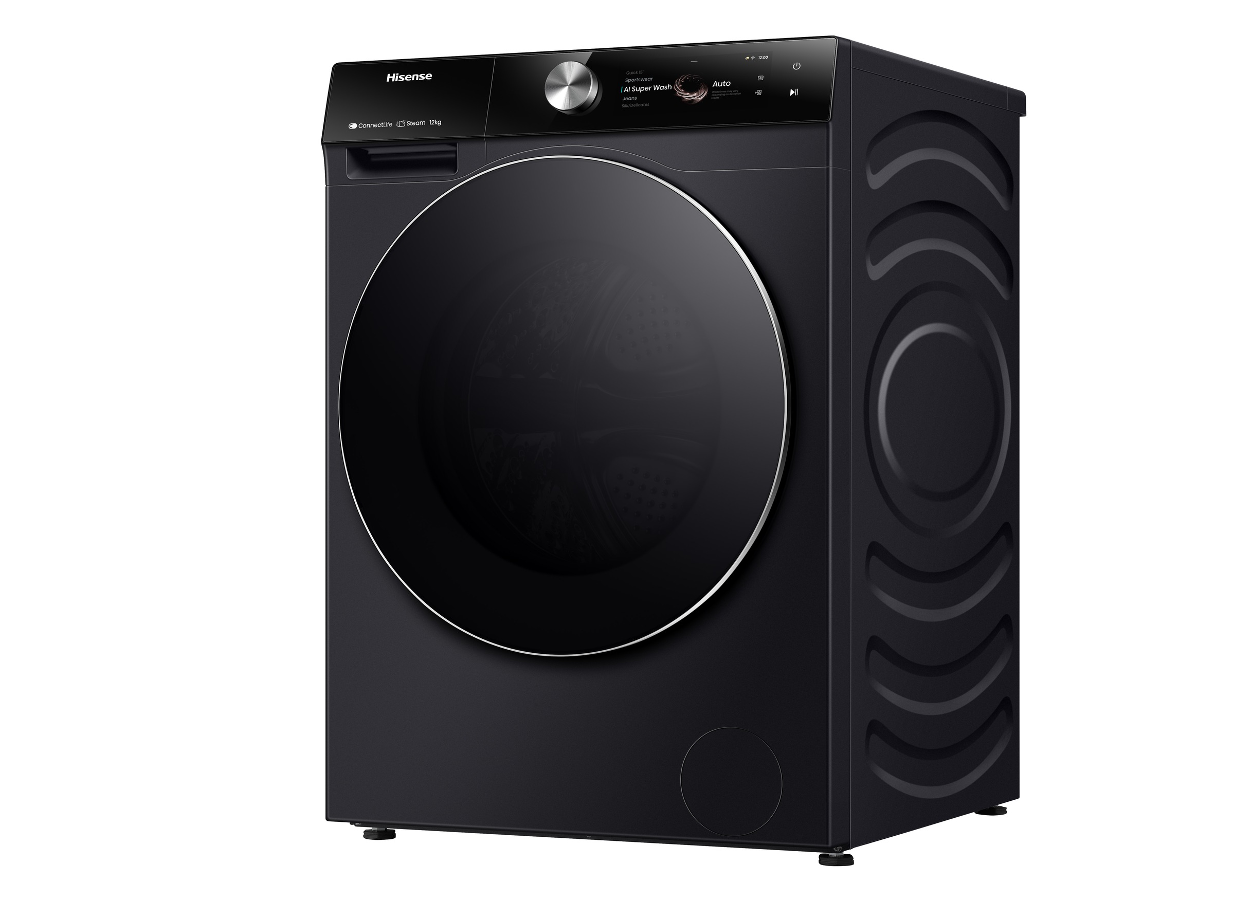 Hisense Waschmaschine »WF7S1247BB«, 12 kg, 1400 U/min, Dynamisches TFT-Touch-Display